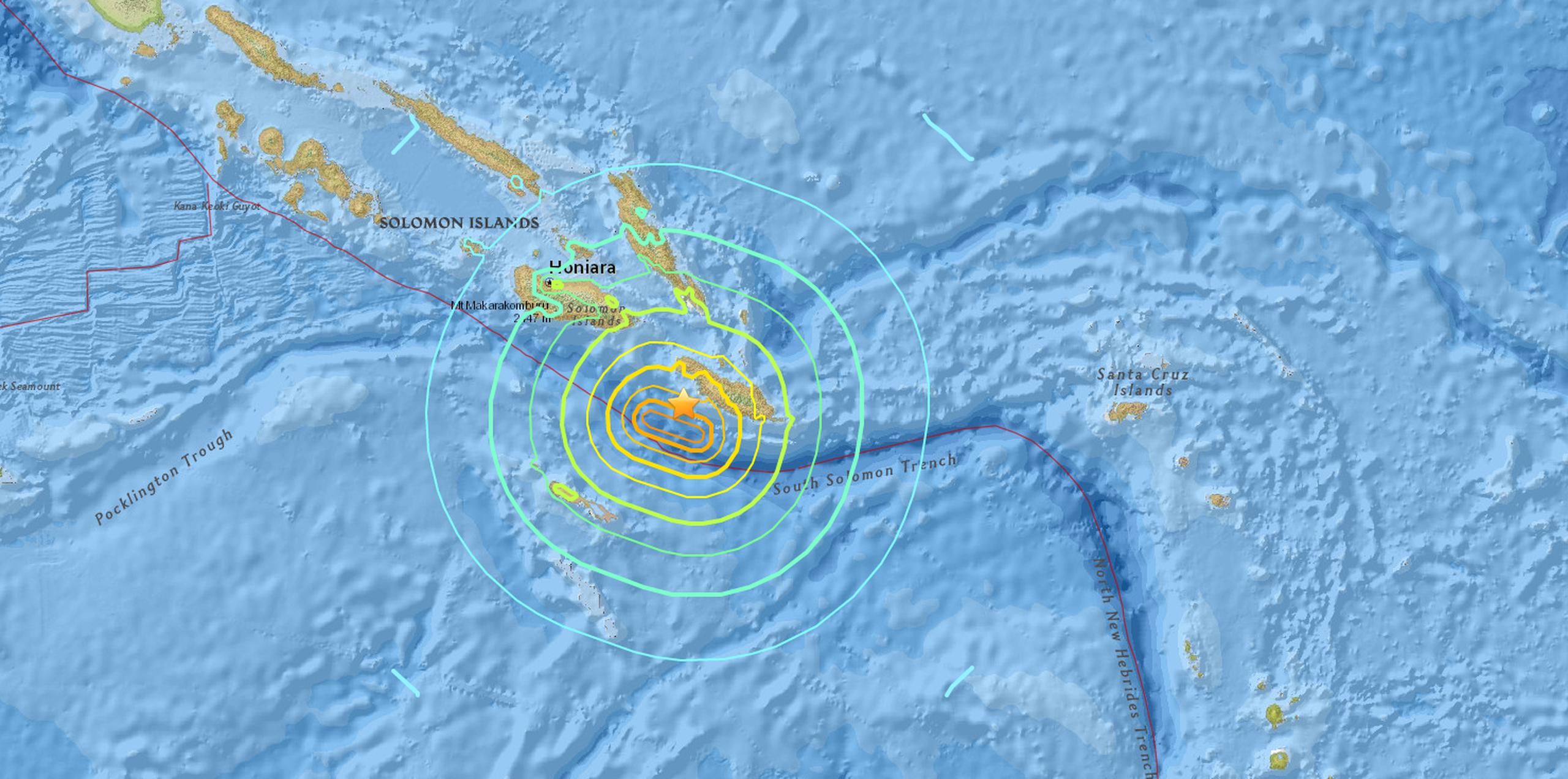 Las Islas Salomón se encuentran en el "Anillo de Fuego" del Pacífico, una zona geológicamente muy activa. (USGS)