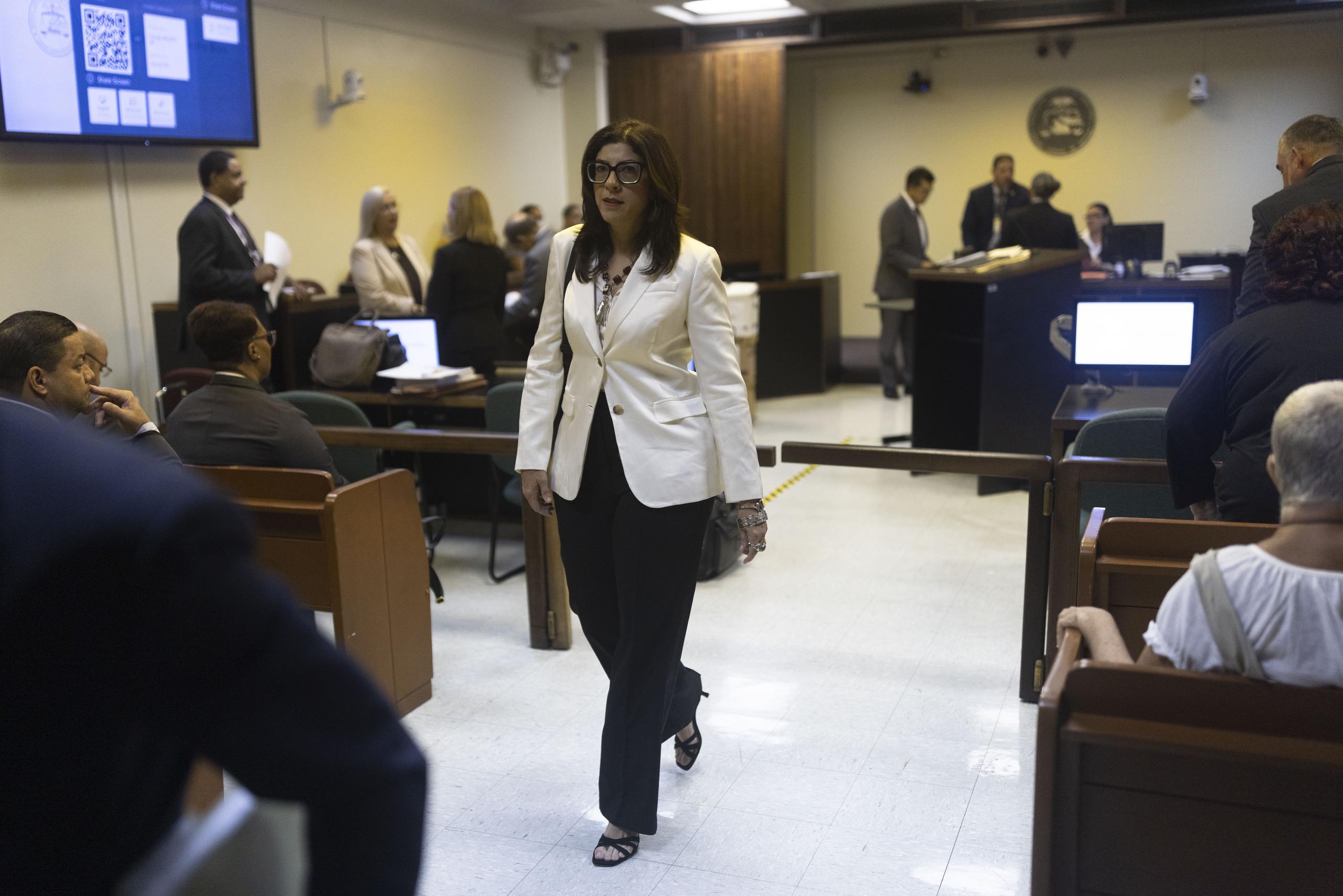 Mariana Nogales durante una vista judicial.