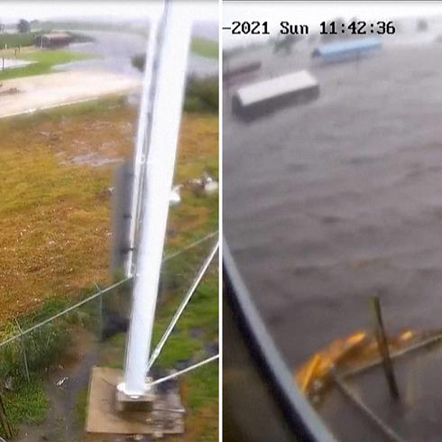 Increíble antes y después en New Orleans durante el huracán Ida