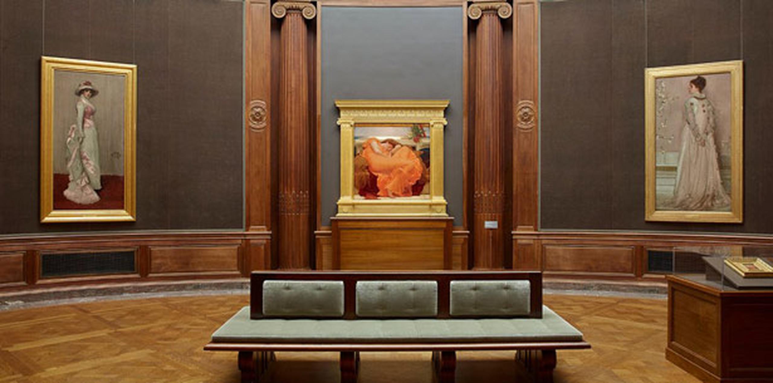 La pintura de Leighton estará ubicada hasta el 6 de septiembre en el Oval Room del museo neoyorquino y está acompañada de cuatro cuadros de McNeill. (Suministrada)