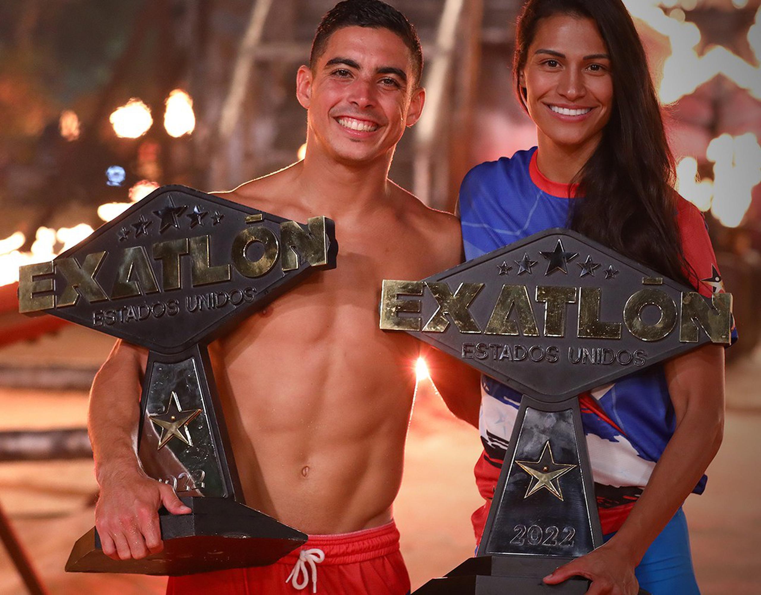 Briadam Herrera y Susana Abundiz, campeones de la sexta temporada de "Exatlón Estados Unidos".