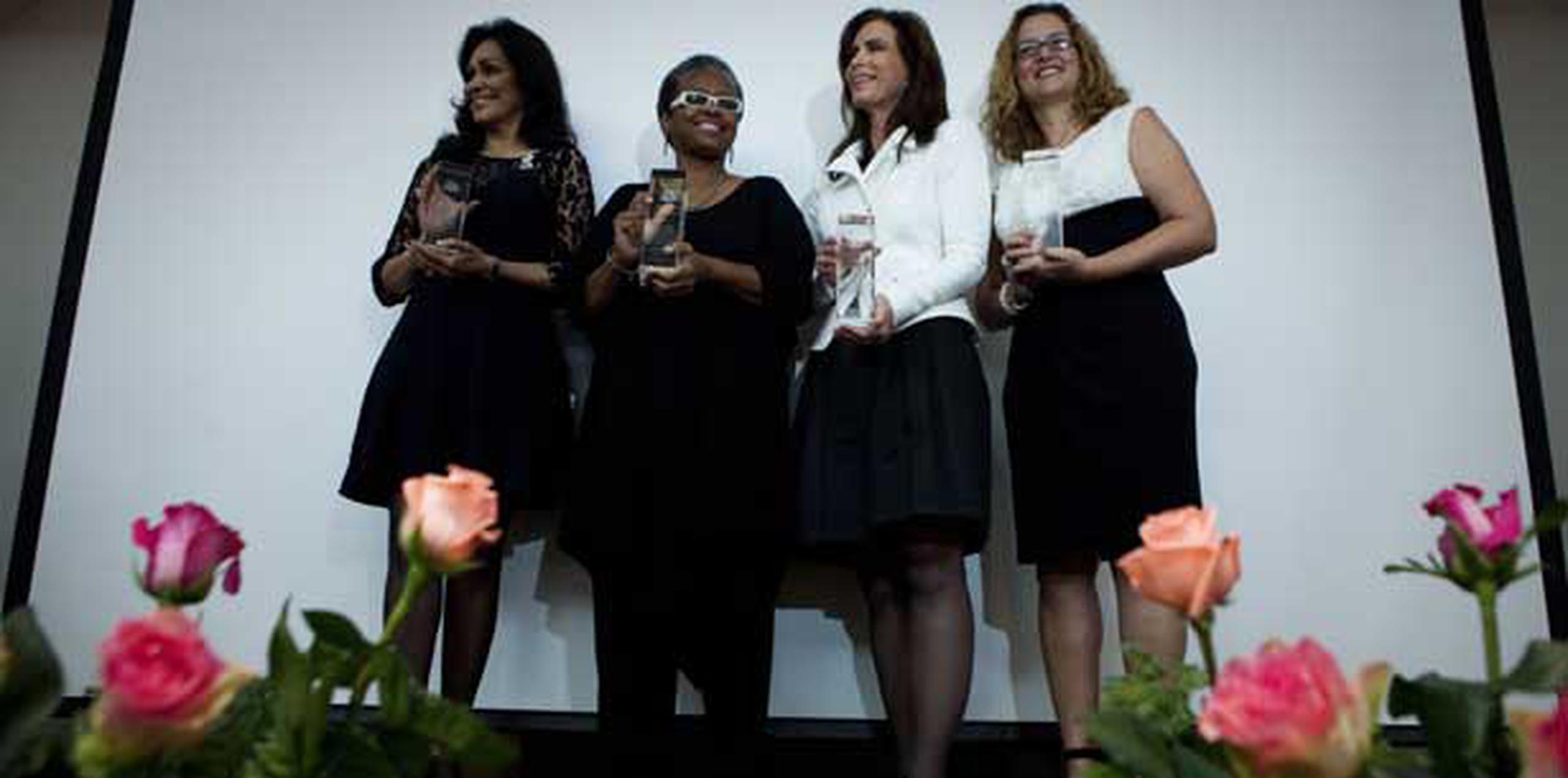 Wilmelia Merced, Ana Irma Rivera Lassen, Cid Marie Fleming y Sara Rosario fueron homenajeadas por la Oficina de la Procuradora de las Mujeres en el Día Internacional de la Mujer Trabajadora. (GFR Media /Alberto  Bartolomei)
