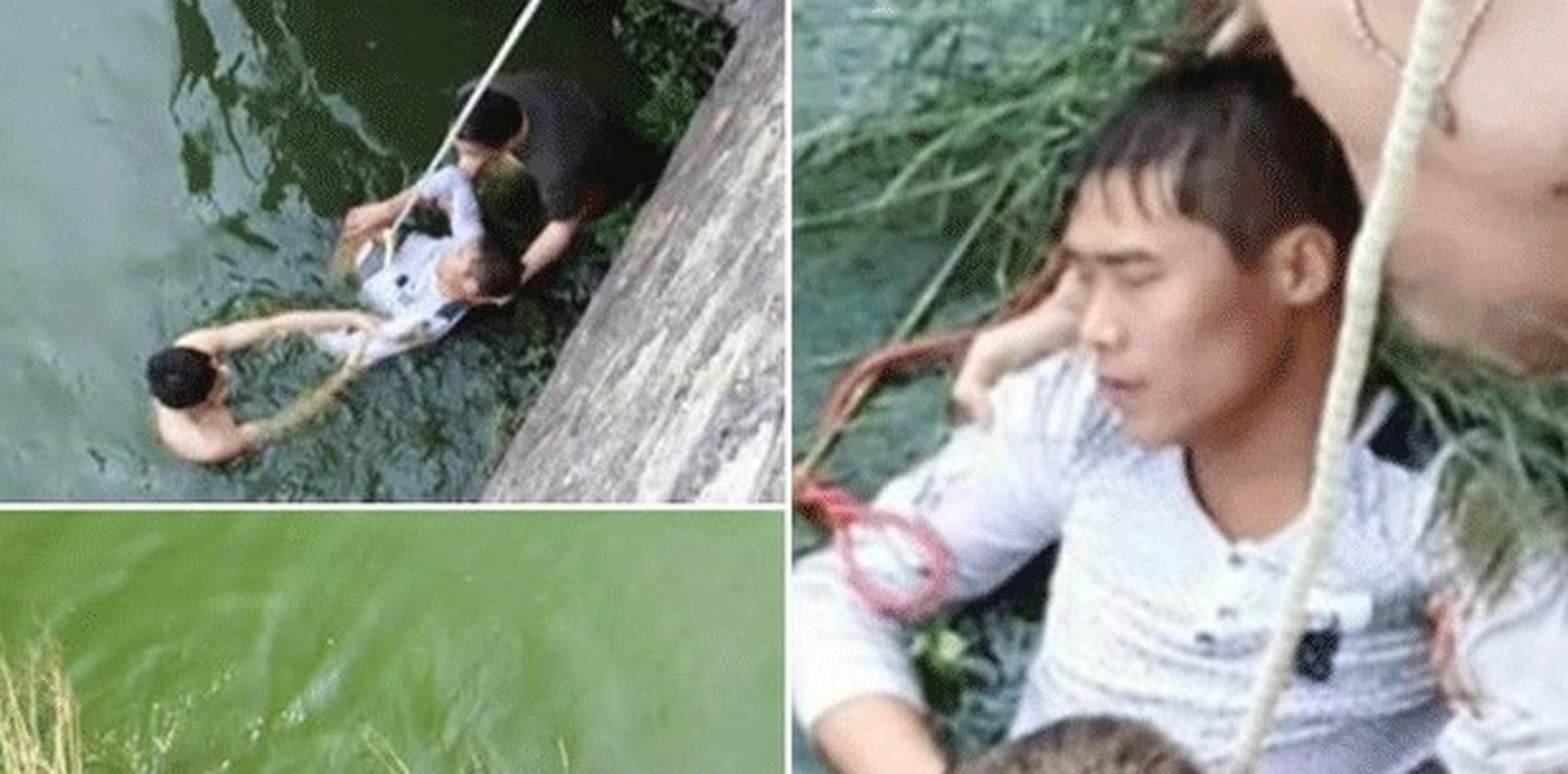 El novio fue visto paseando por la orilla del río, poco antes de lanzarse al agua. Testigos llamaron a la policía para que lo rescataran. (mirror.co.uk)