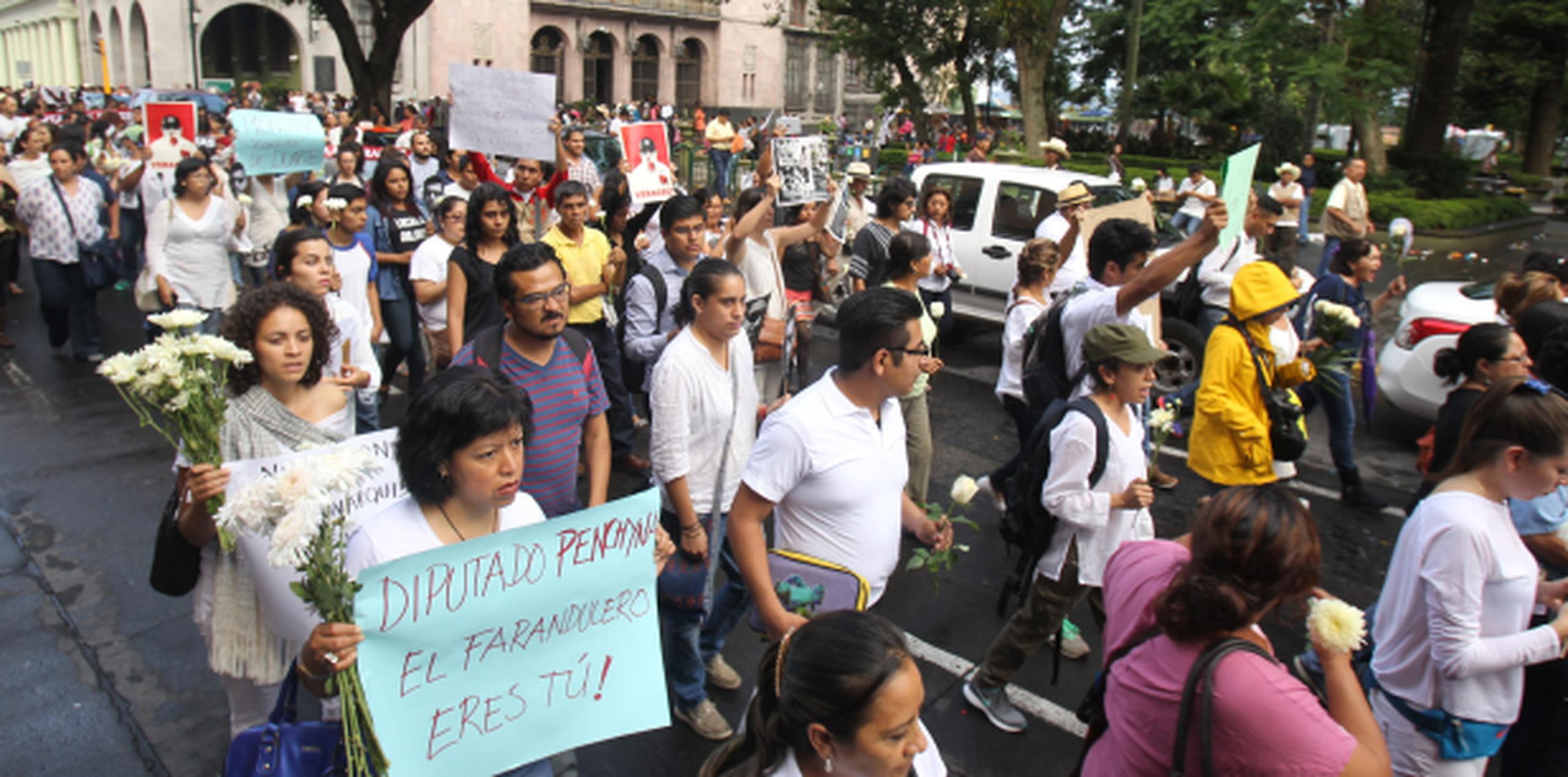 Una marcha reciente contra la violencia en Veracruz. (EFE)