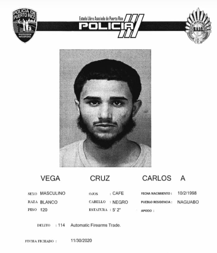 Carlos A. Vega Cruz fue asesinado junto a otros dos hombres en una gasolinera en Juncos.