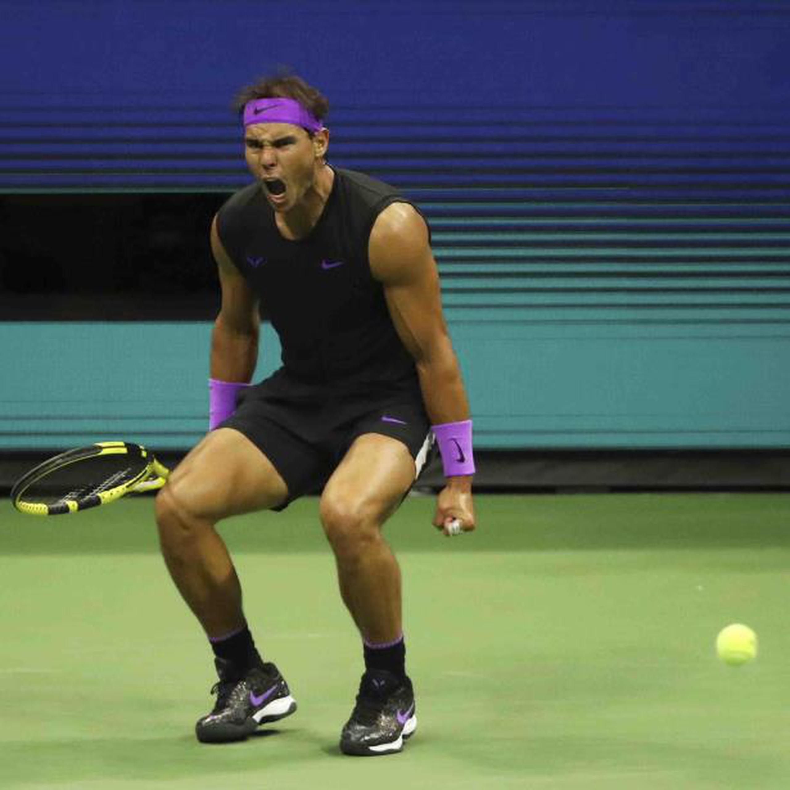 Rafael Nadal da rienda suelta a sus emociones tras vencer el viernes a Matteo Berrettini en las semifinales del US Open. (AP / Kevin Hagen)