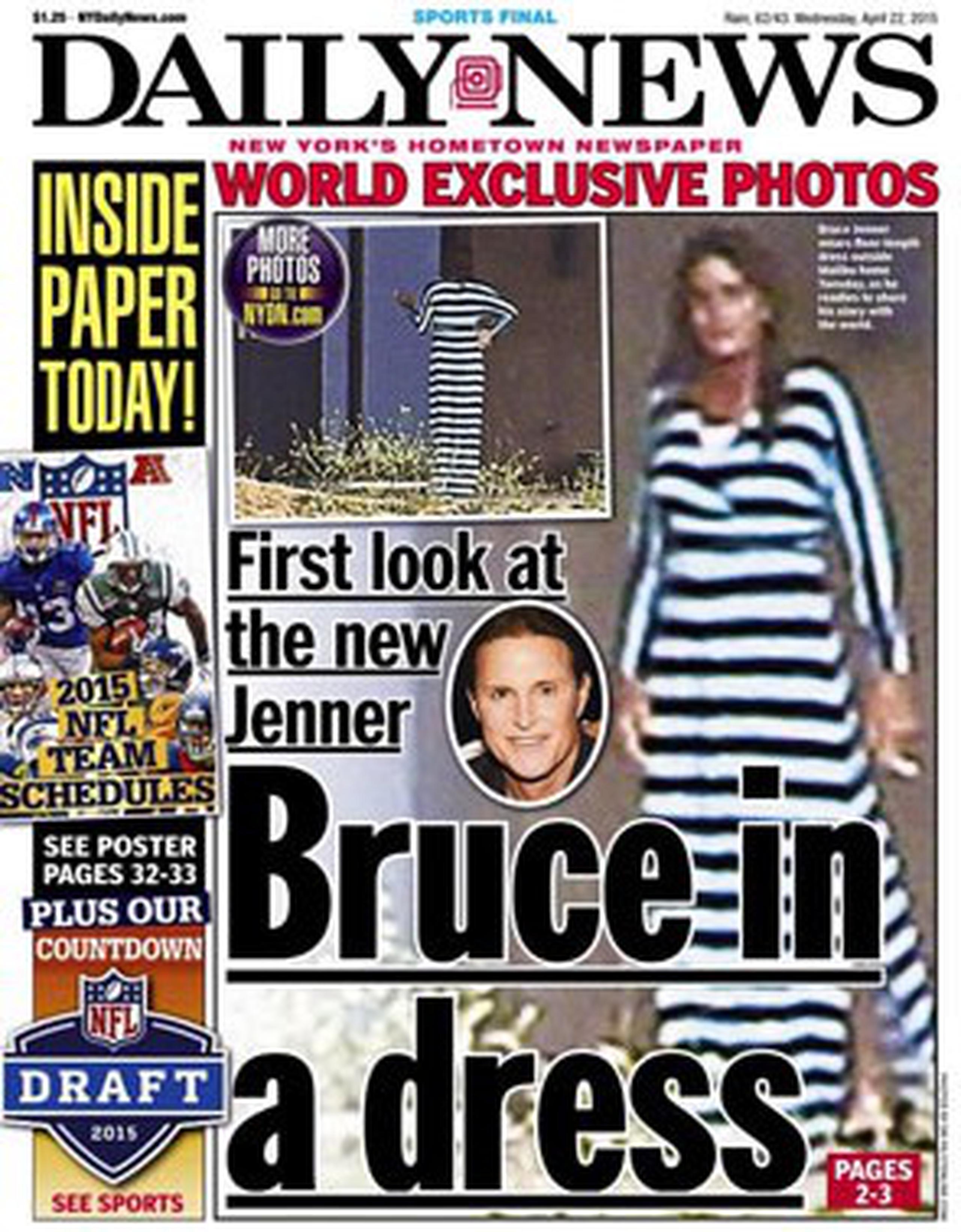 Bruce Jenner fue fotografiado mientras fumaba en el patio de su mansión. (nydailynews.com)
