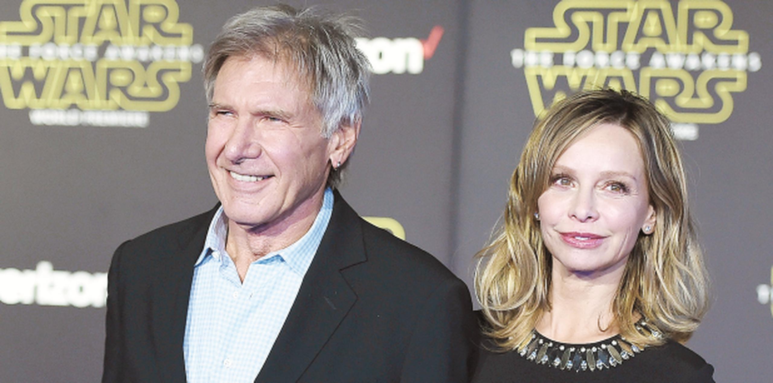 Harrison Ford y su mujer, la actriz Calista Flockhart. (Archivo)