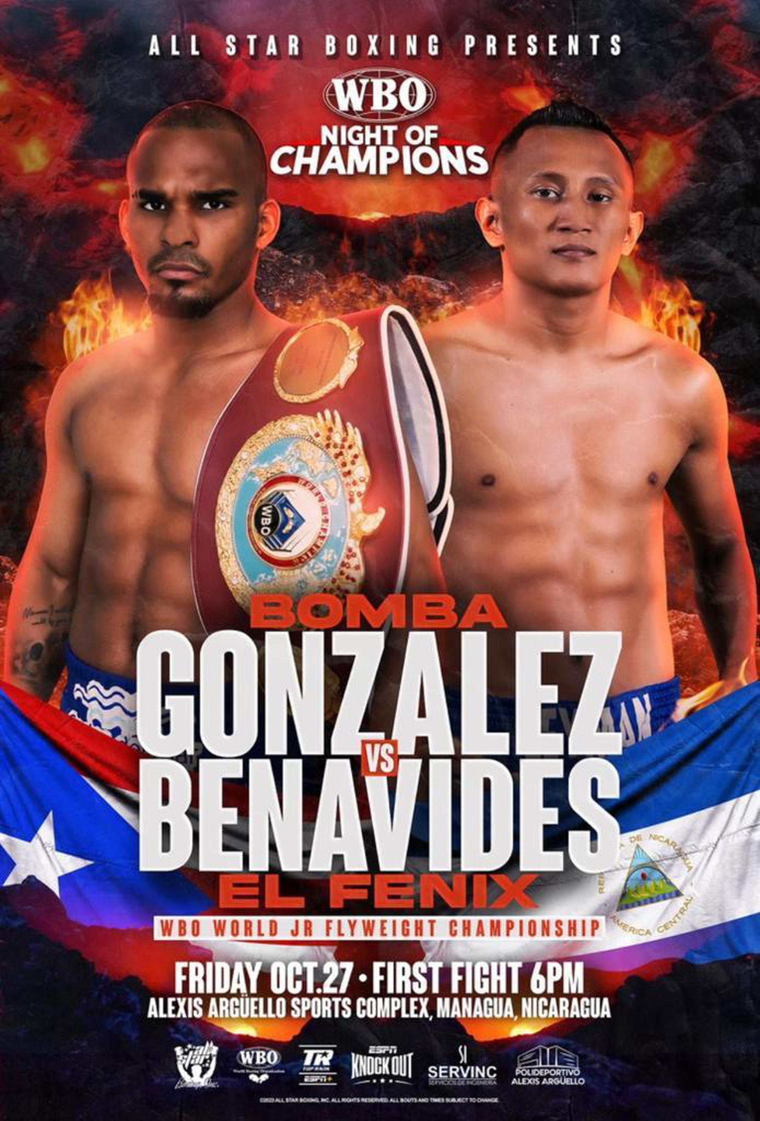 All Star Boxing hizo el anuncio de la pelea en Managua, Nicaragua.