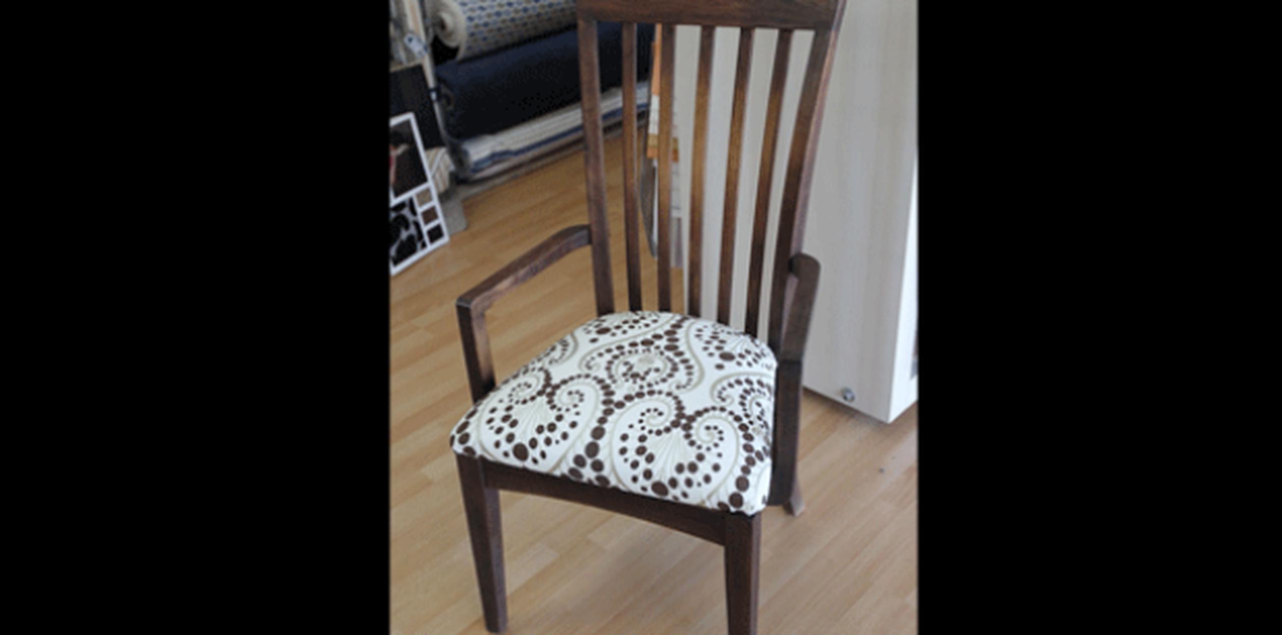 Es increíble la diferencia que puedes lograr en una silla con un pedazo de tela para sustituir ese tapizado. (Archivo)