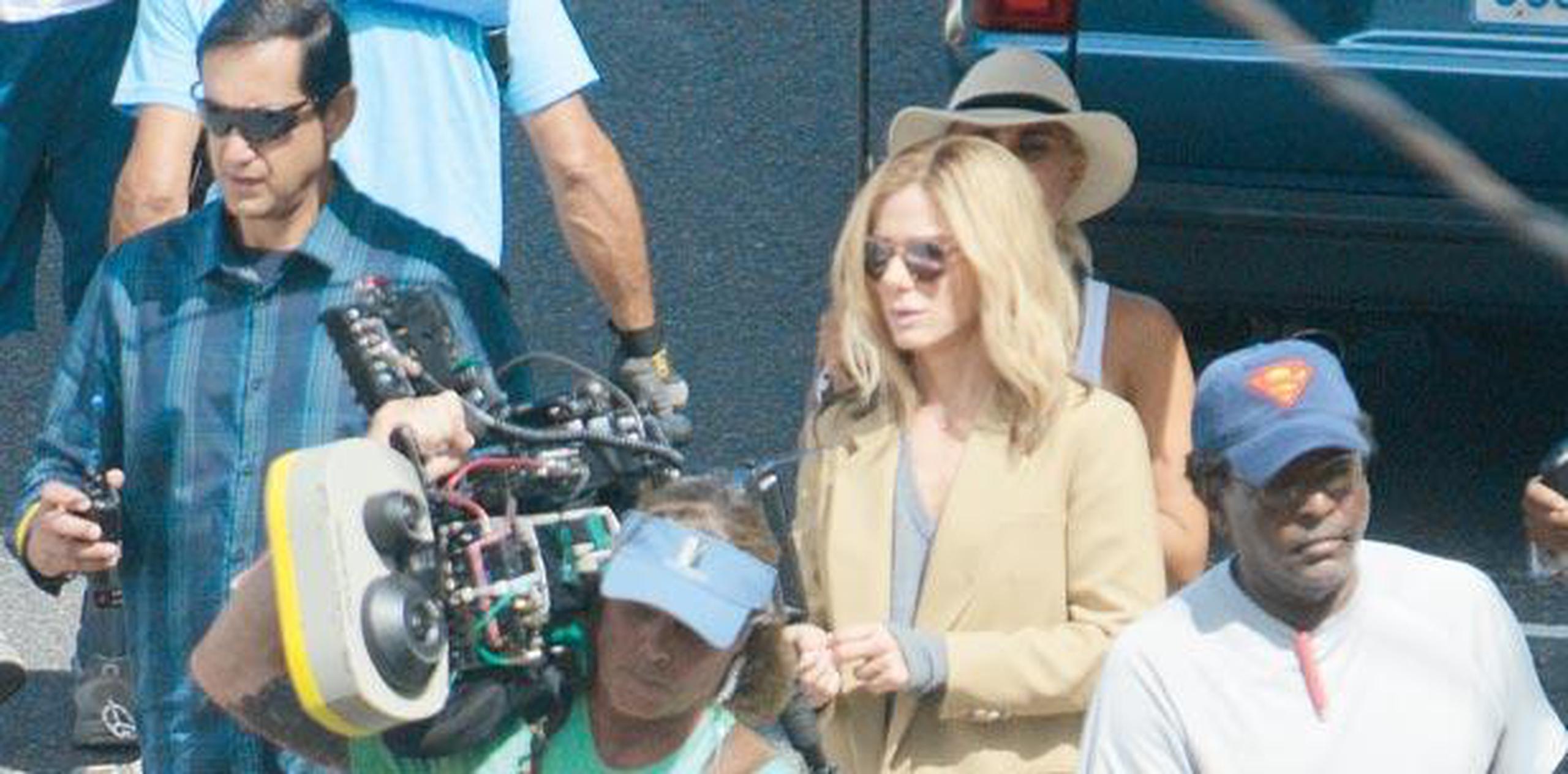 La actriz usó una peluca rubia durante estos pasados catorce días para la filmación de “Our Brand is Crisis” en la Isla. (Para Primera Hora/Alfredo Rolón)