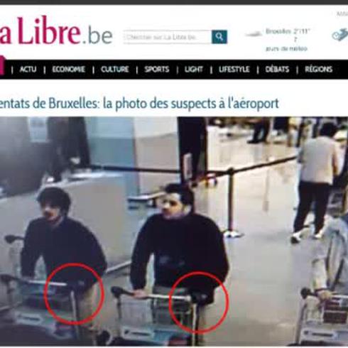 Difunden imágenes de sospechosos de ataques en Bruselas