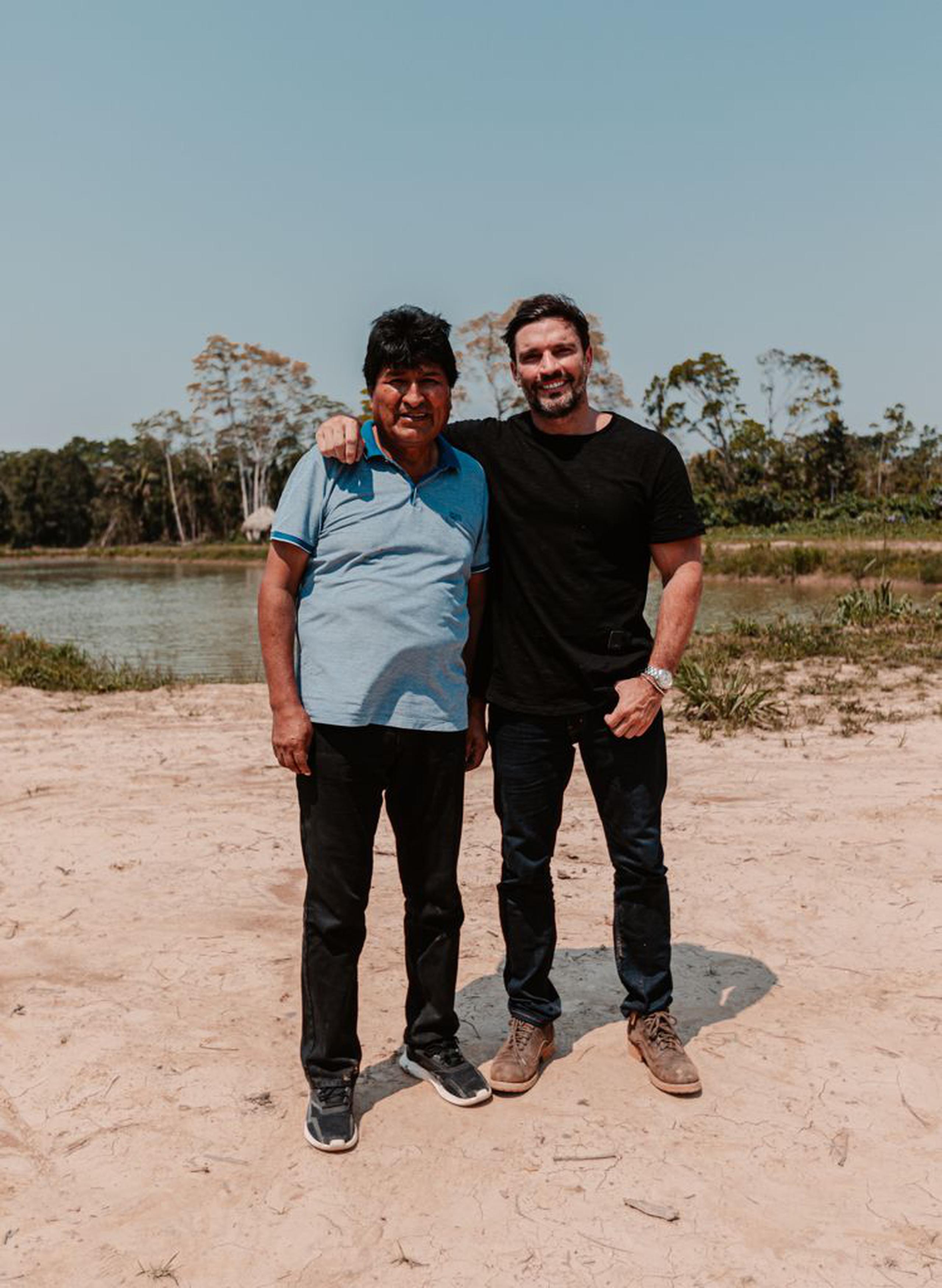 El artista viajó el pasado martes a suelo boliviano para encontrarse con Morales.
