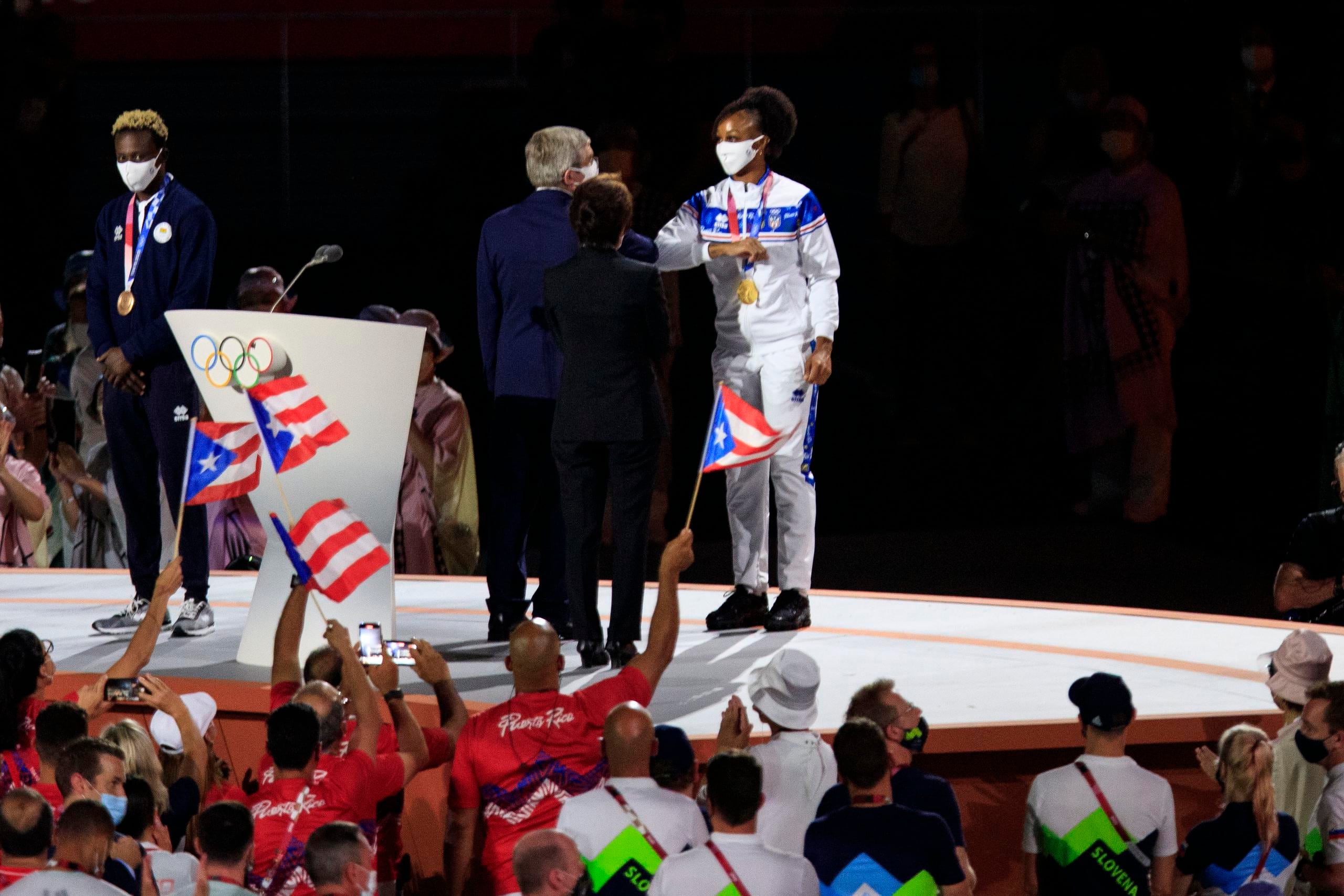 Enla visita de Thomas Bach a Puerto Rico podría ocurrir otro encuentro entre Jasmine Camacho-Quinn y él, como sucedió en la ceremonia de clausura de los Juegos Olímpicos Tokio 2020, los que fueron celebrados en el 2021.