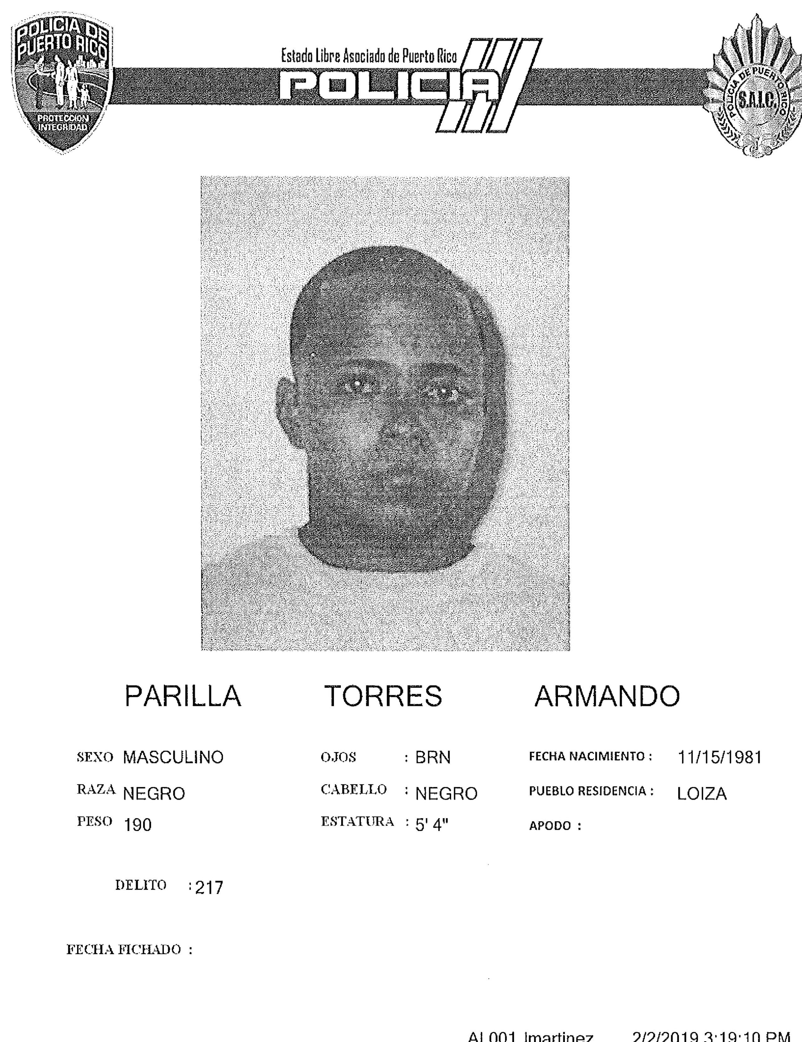 Armando Parilla Torres fue asesinado a las 7:48 de la noche de ayer, viernes, en Yabucoa. (Suministrada)