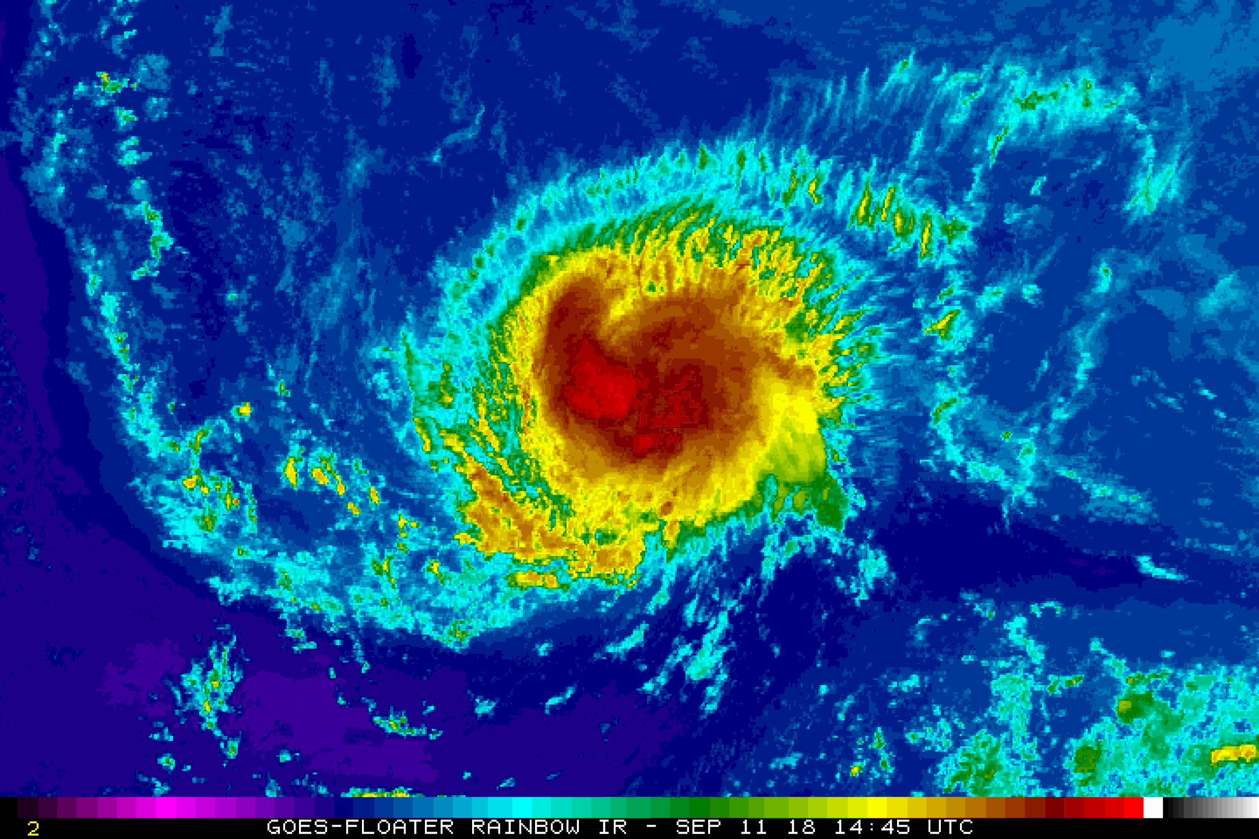 Imagen de satélite de Isaac. (NOAA)