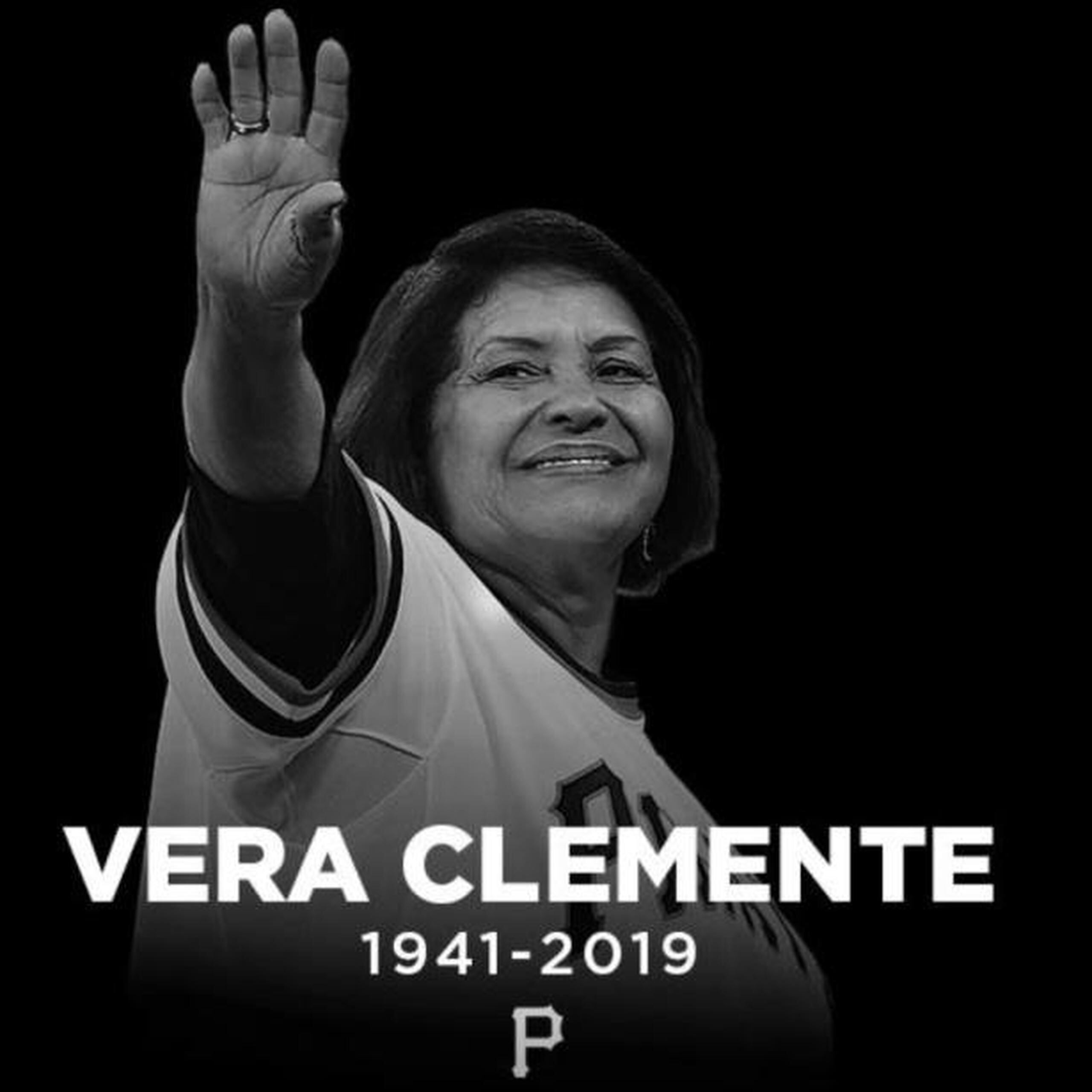 Vera Zabala, viuda de Roberto Clemente, falleció el sábado, a los 78 años de edad. (Twitter / @pirates)