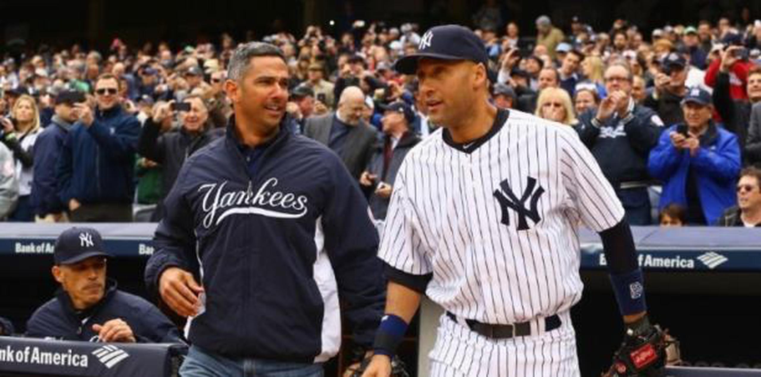 Jorge Posada y Derek Jeter fueron compañeros en la organización de los Yankees durante más de dos décadas (Archivo)