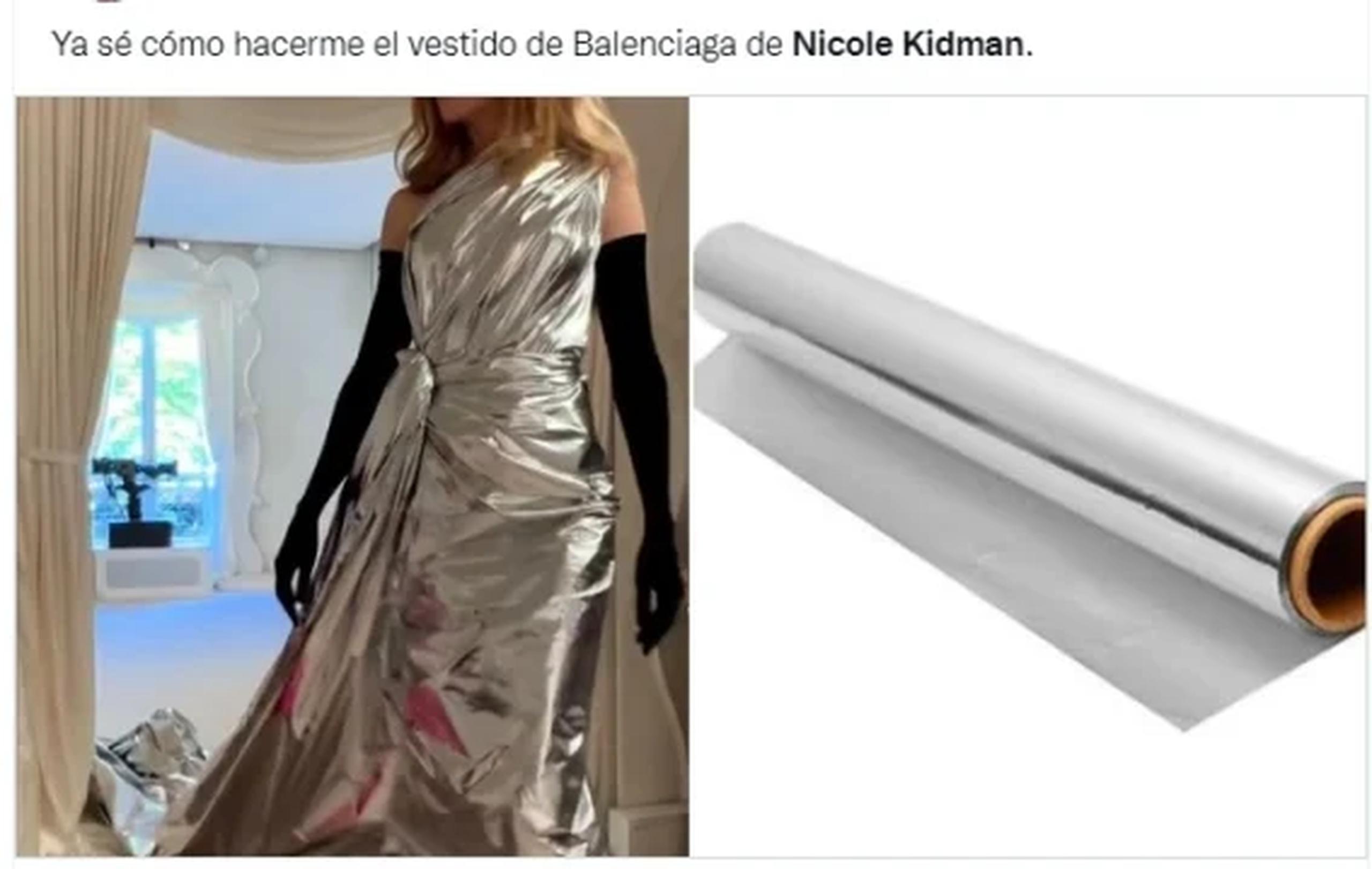 Algunos compararon el vestido que lució Kidman con papel de aluminio.