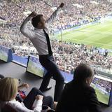 Eufórico el presidente francés durante el Mundial