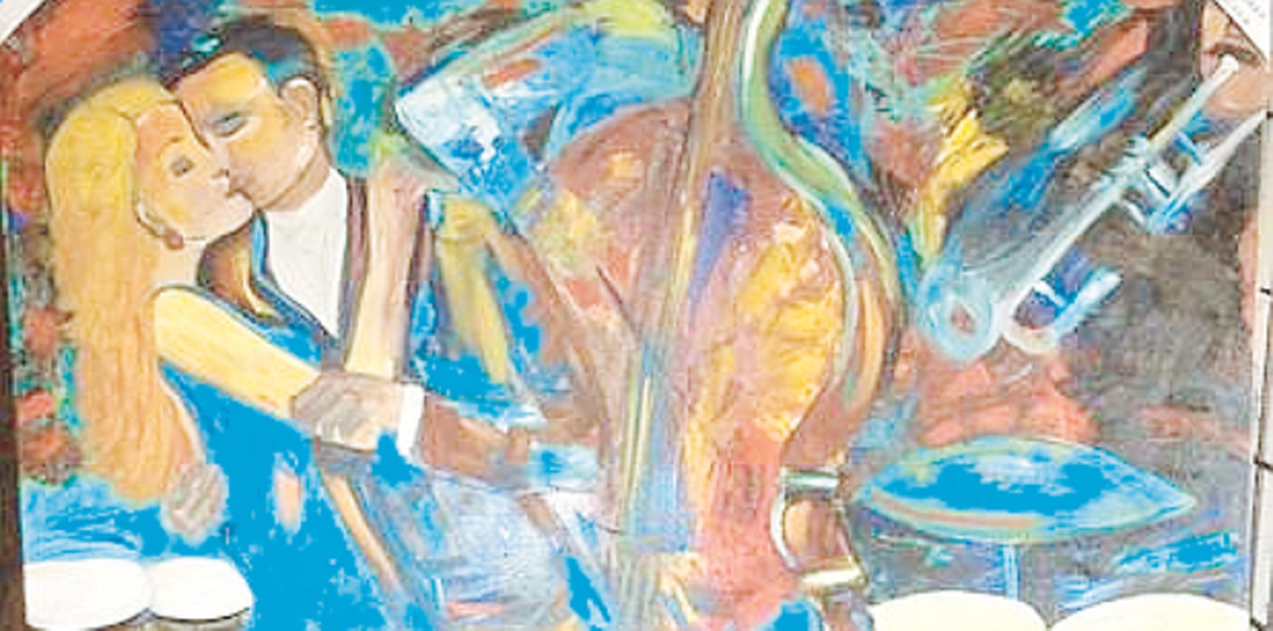 Las pinturas que forman parte de la colección “Ritmo y Emociones del Corazón” retratan a músicos en pleno escenario, rostros y paisajes. (Suministrada)