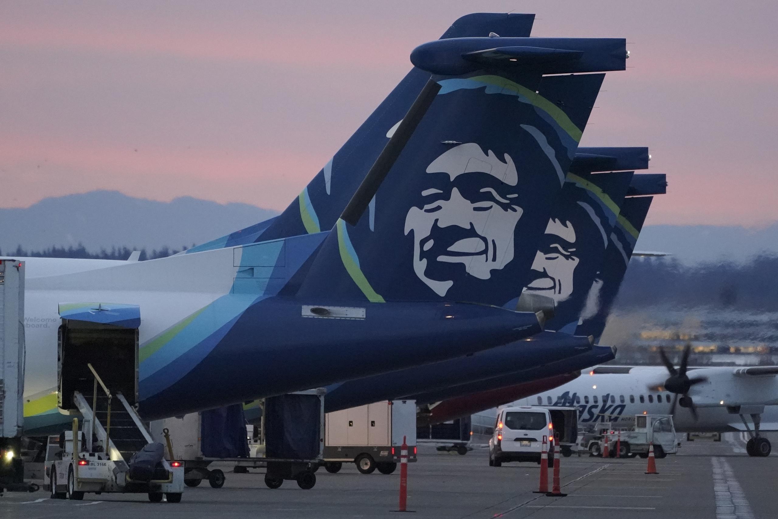 Imagen de archivo de aviones de Alaska Airlines.