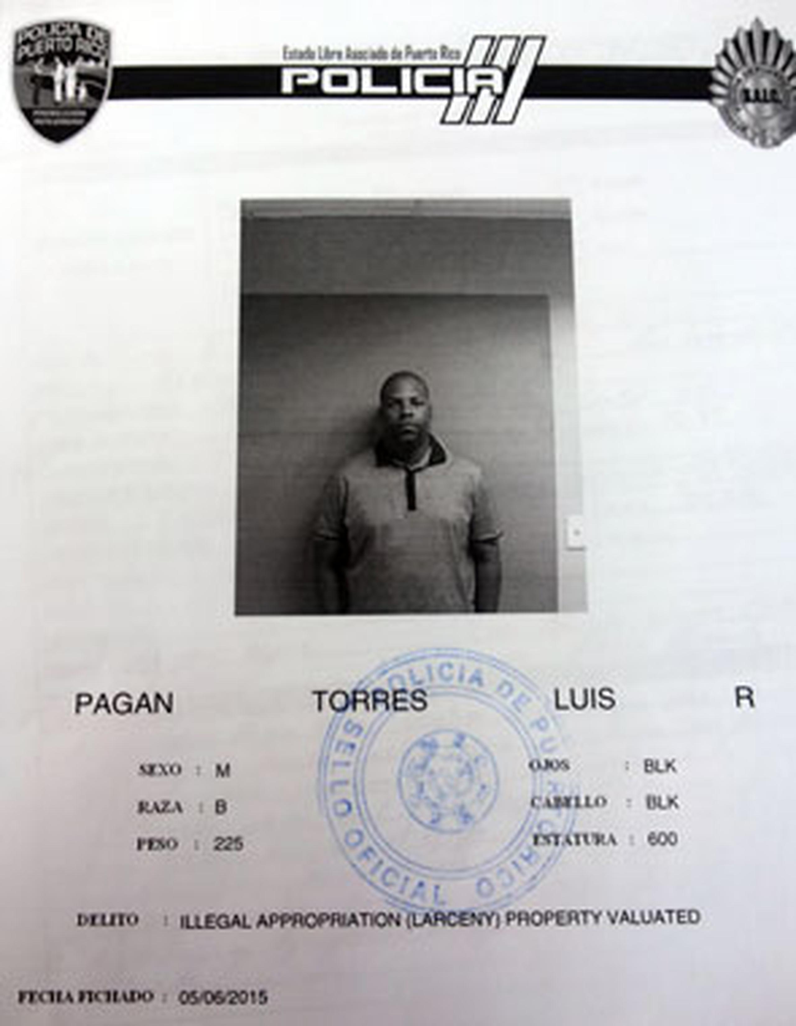 A Luis R. Pagán Torres se le encontró causa para arresto por los delitos imputados, fijándole una fianza de $2,000. (Suministrada)