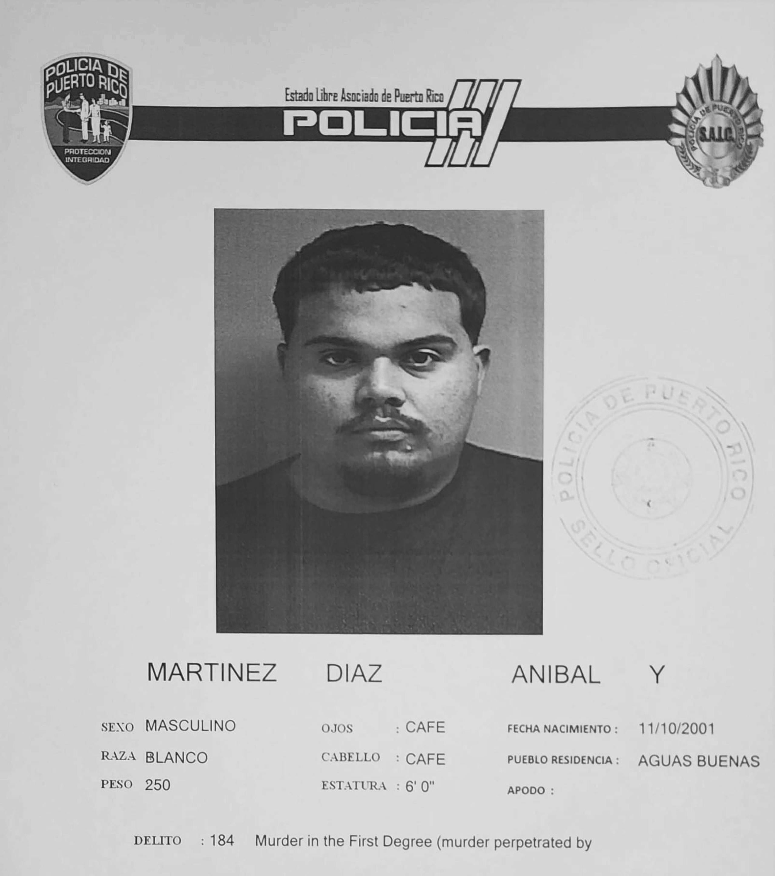 Aníbal Yamil Martínez Díaz fue capturado tras haber sido acusado en ausencia por el crimen del novio de su expareja.