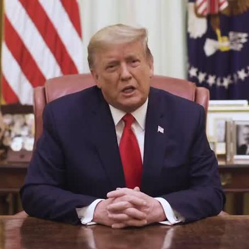 Donald Trump no menciona el "impeachment" en su primer mensaje tras iniciarse juicio político