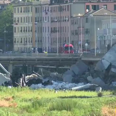 Disminuye la esperanza de hallar supervivientes del derrumbe del puente italiano