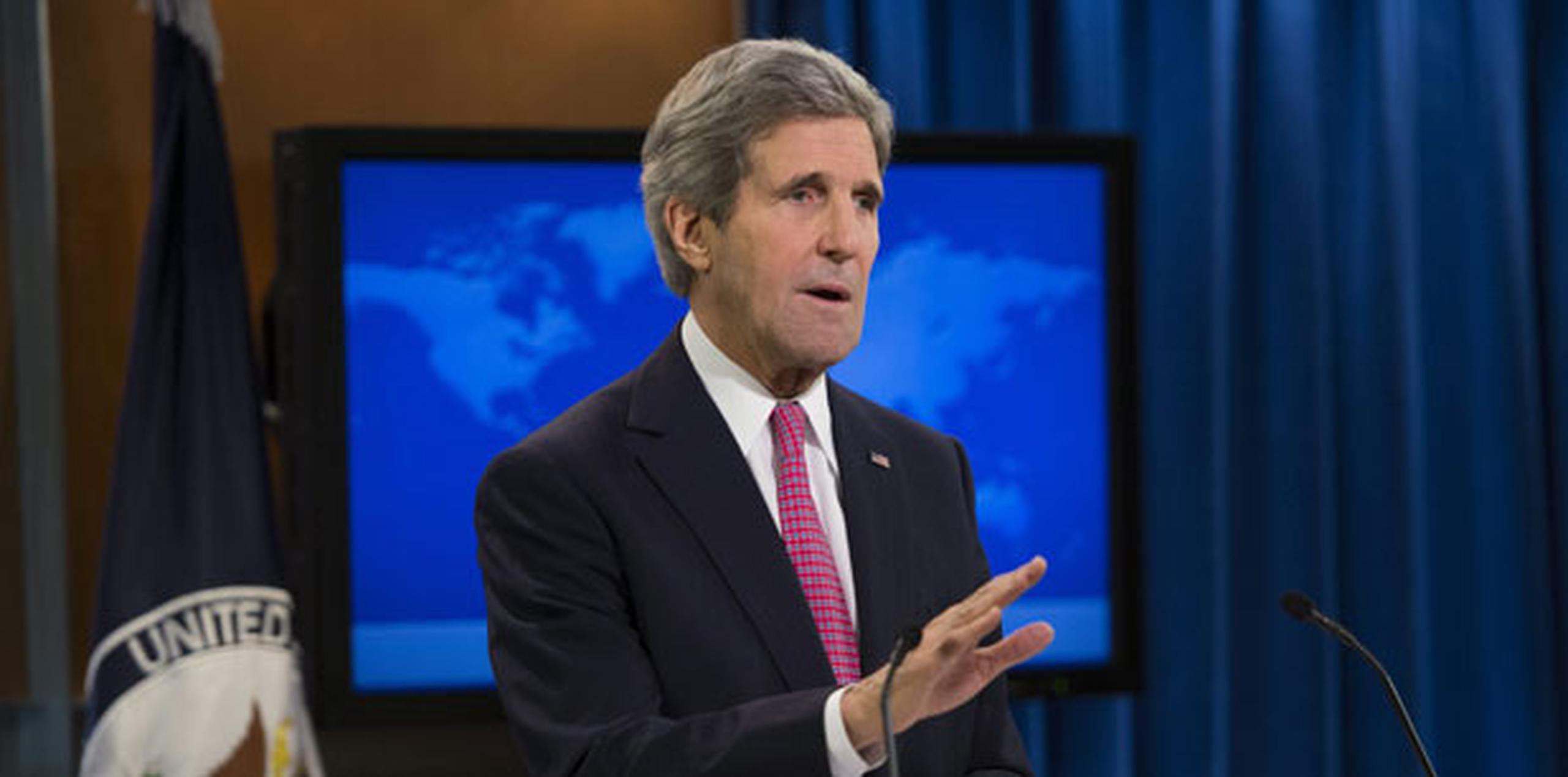 El secretario de Estado de EEUU, John Kerry, durante la presentación del informe anual sobre Derechos Humanos.(EFE)