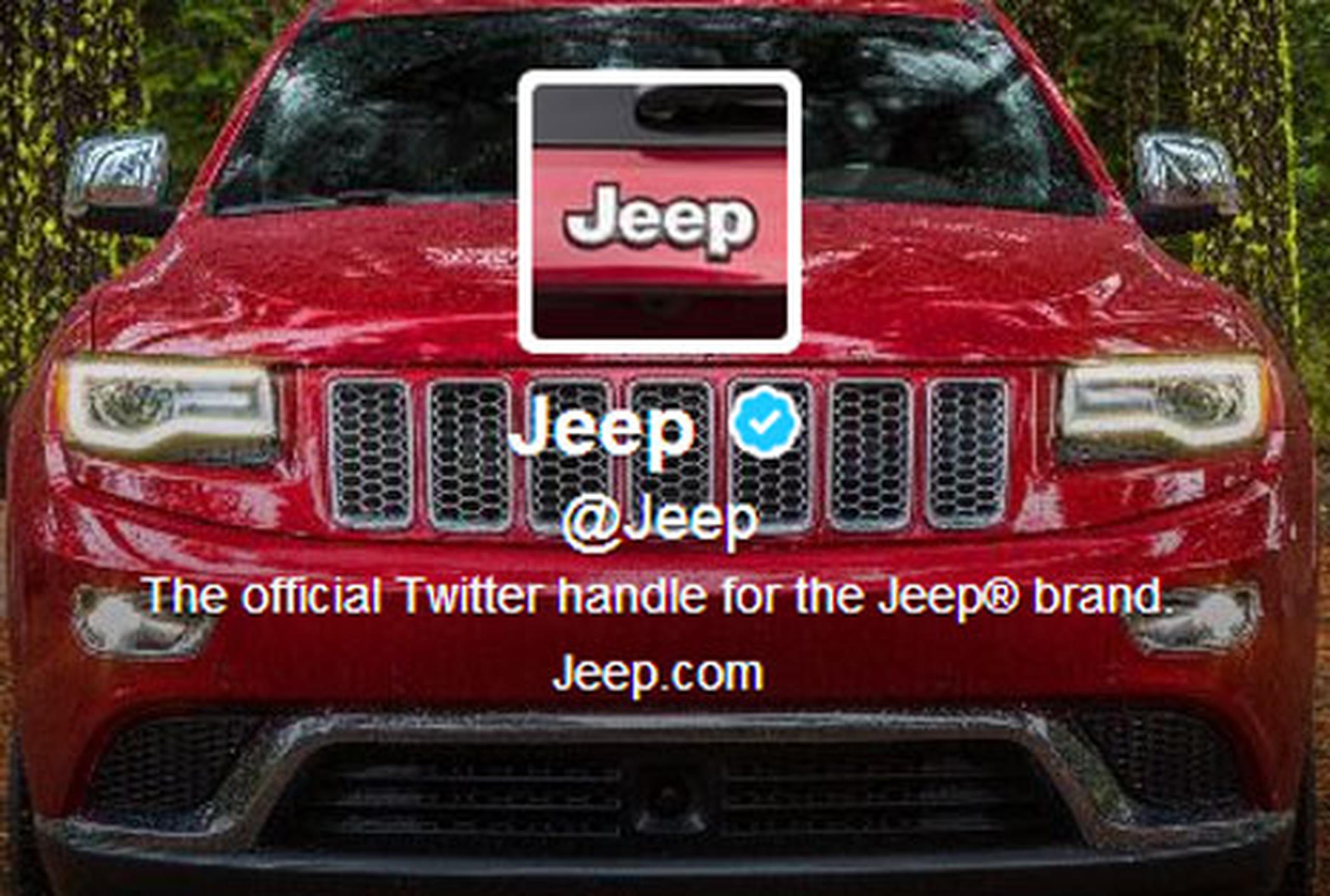 Jeep usa regularmente el Twitter para dar promoción a sus vehículos y partes, o para identificar a sus clientes. (Twitter)