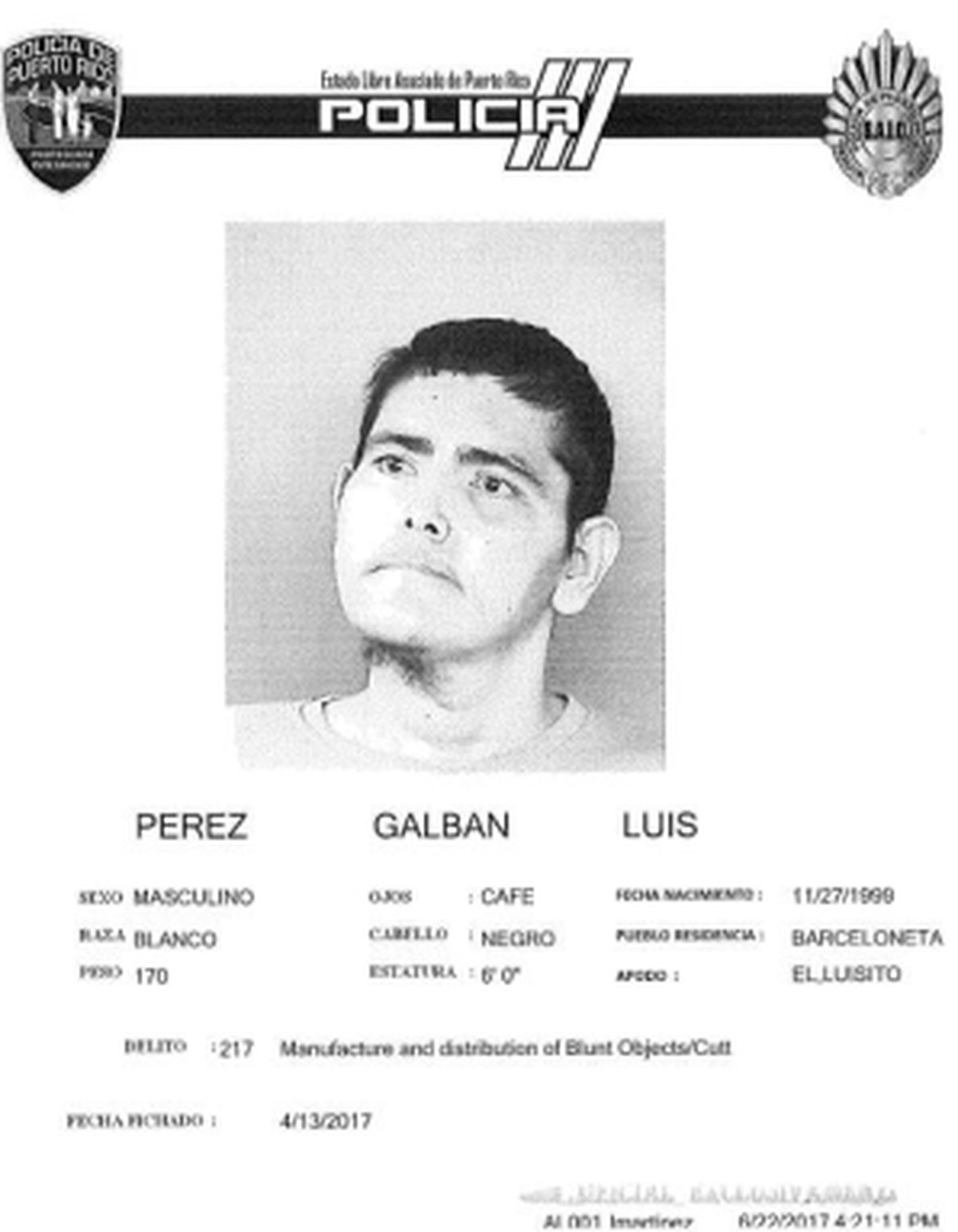 Justicia está pidiendo que la custodia de Luis Pérez Galbán sea entregada al Departamento de Salud. (Archivo)