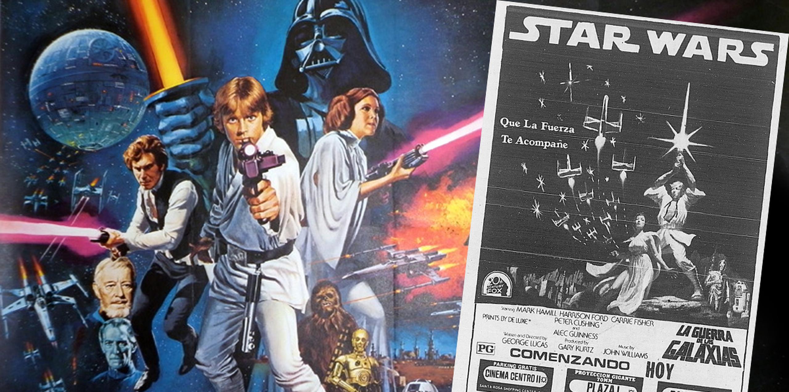 "Star Wars" estrenó en Puerto Rico el 6 de octubre de 1977, poco más de cuatro meses después de su debut en Estados Unidos.