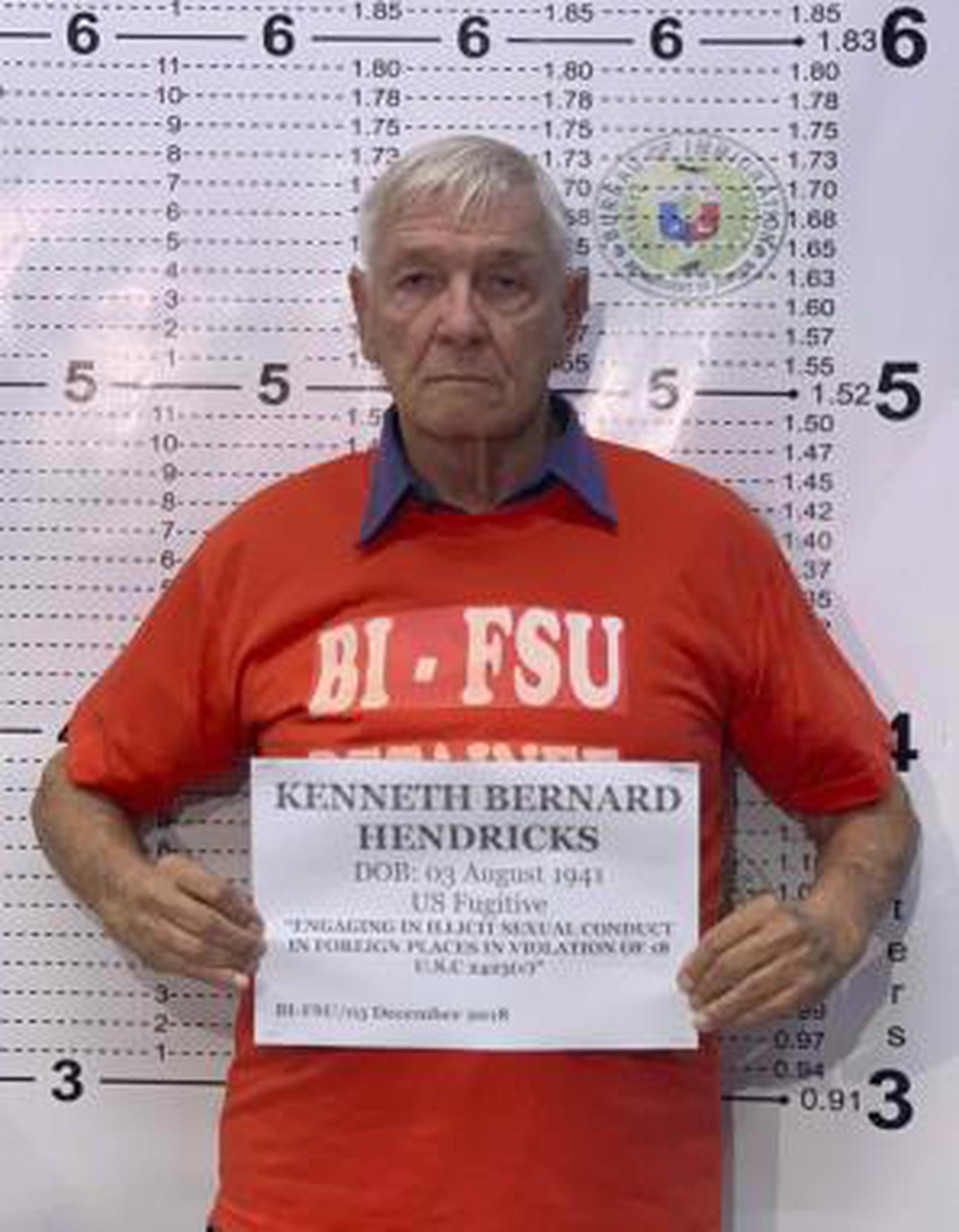 Kenneth Bernard Hendricks fue acusado en Ohio por conducta sexual ilícita en Filipinas. (Bureau of Immigration PIO vía AP)
