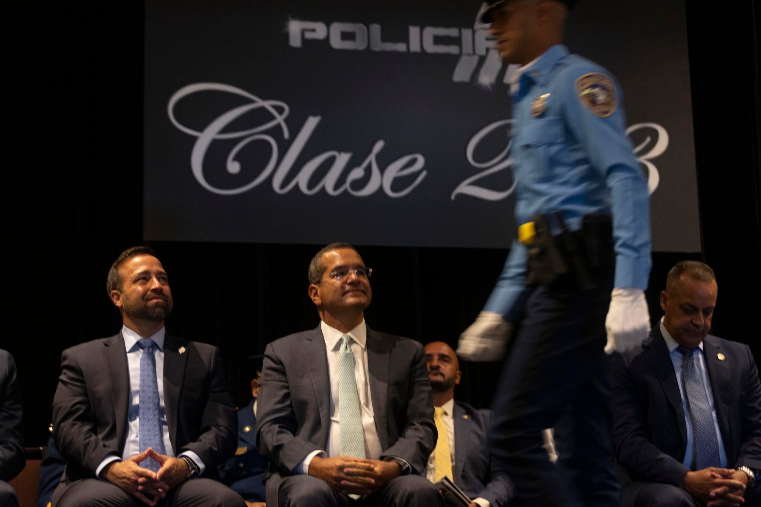 El secretario de Estado, Omar Marrero, y el gobernador, Pedro Pierluisi, estuvieron en los actos de graduación.