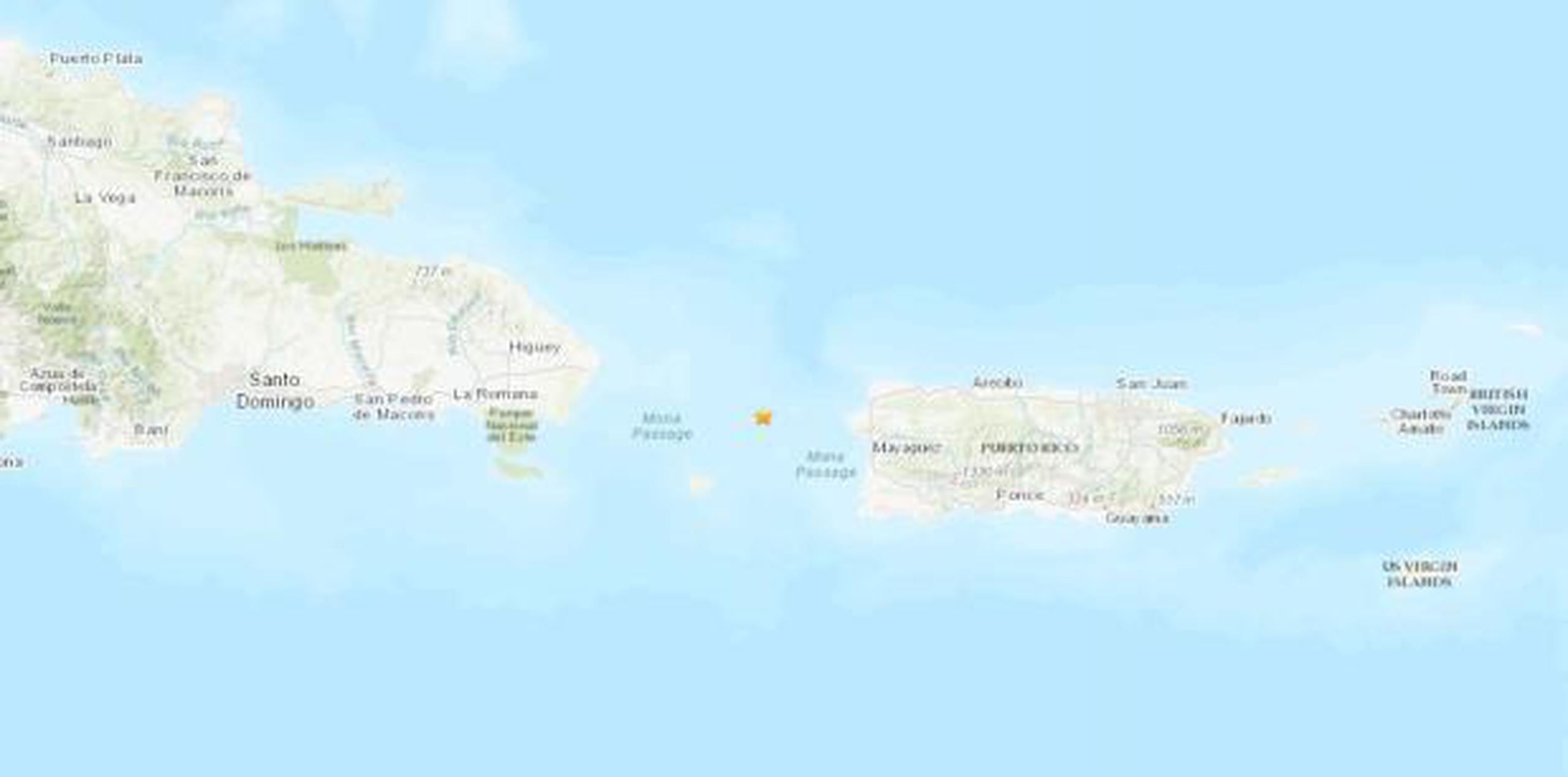 Al tratarse de un sismo leve no se emitió advertencia de tsunami para Puerto Rico ni las Islas Vírgenes. (Captura)