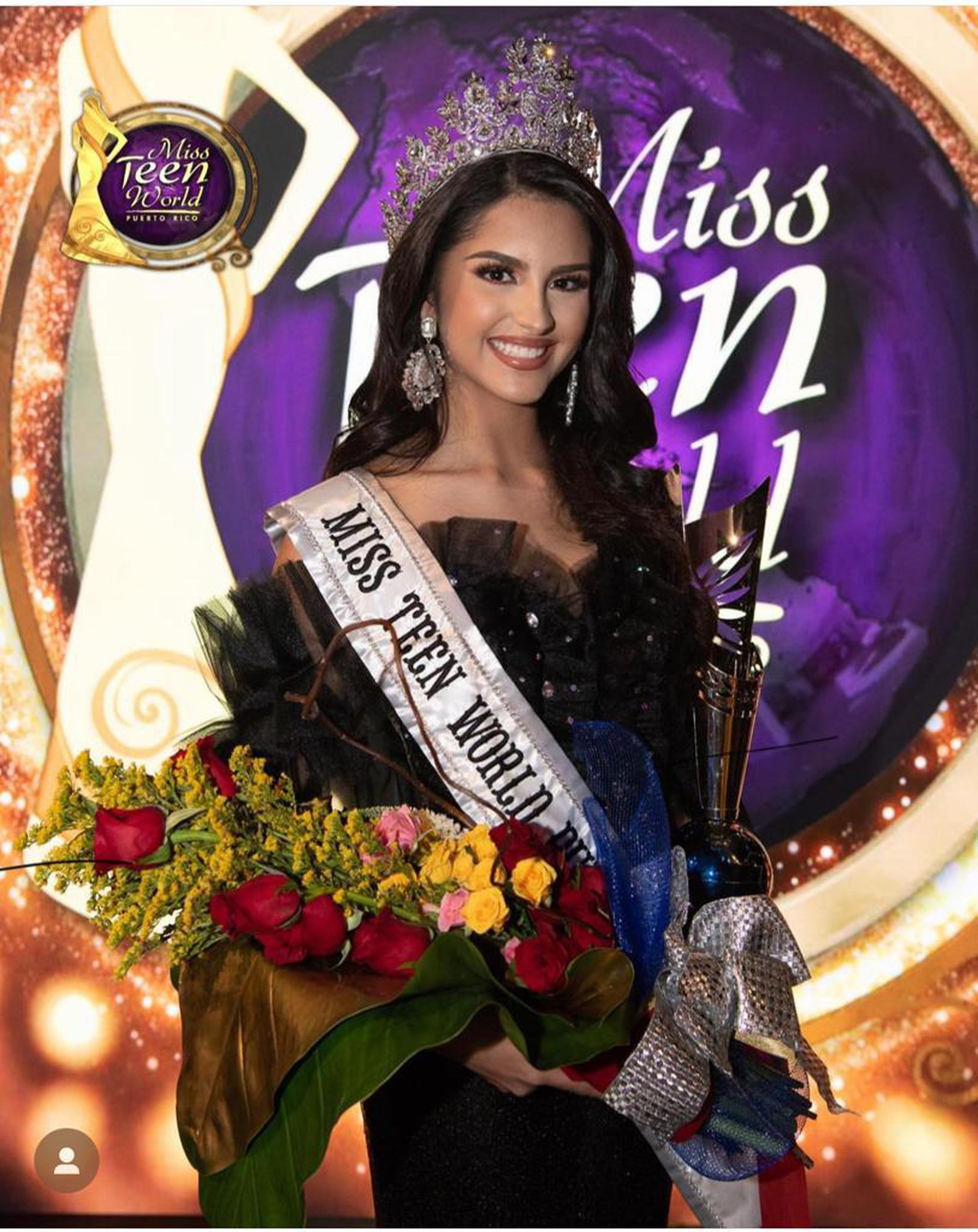 Briyitte Marie Ocasio, se convirtió
en la nueva Miss Teen World Puerto Rico 2023.