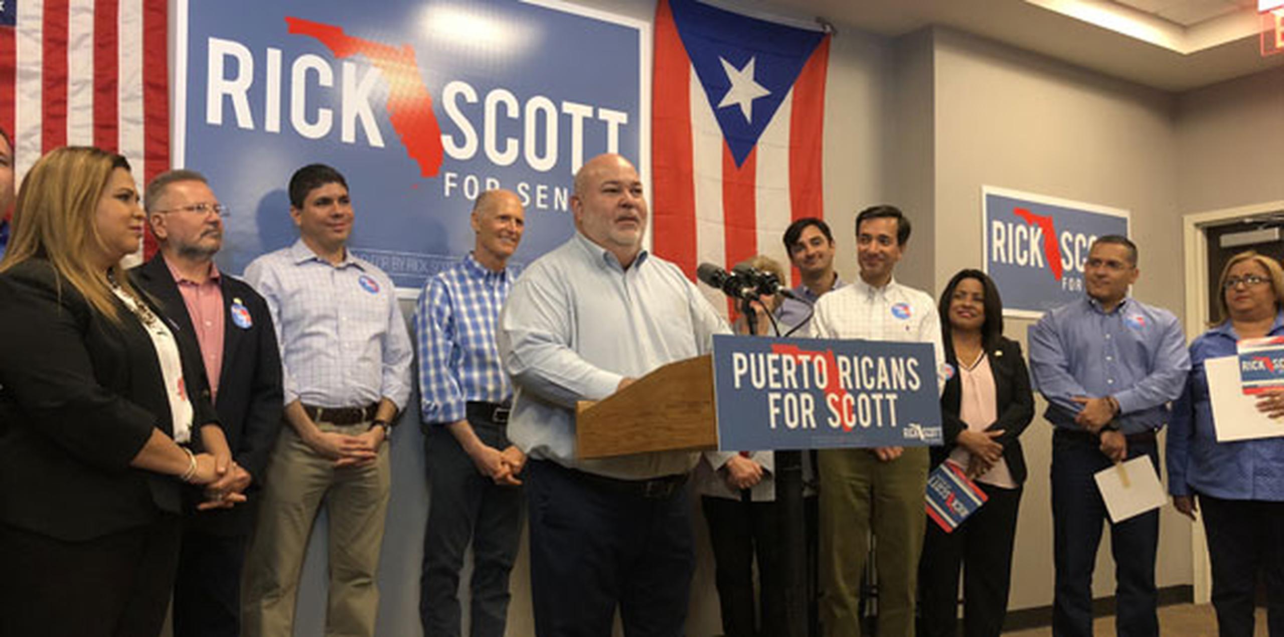 Las expresiones del líder legislativo se produjeron ayer, sábado, tras acudir a un evento de campaña en Miami y respaldar junto a miembros de la Cámara baja local a Scott. (Suministrada)