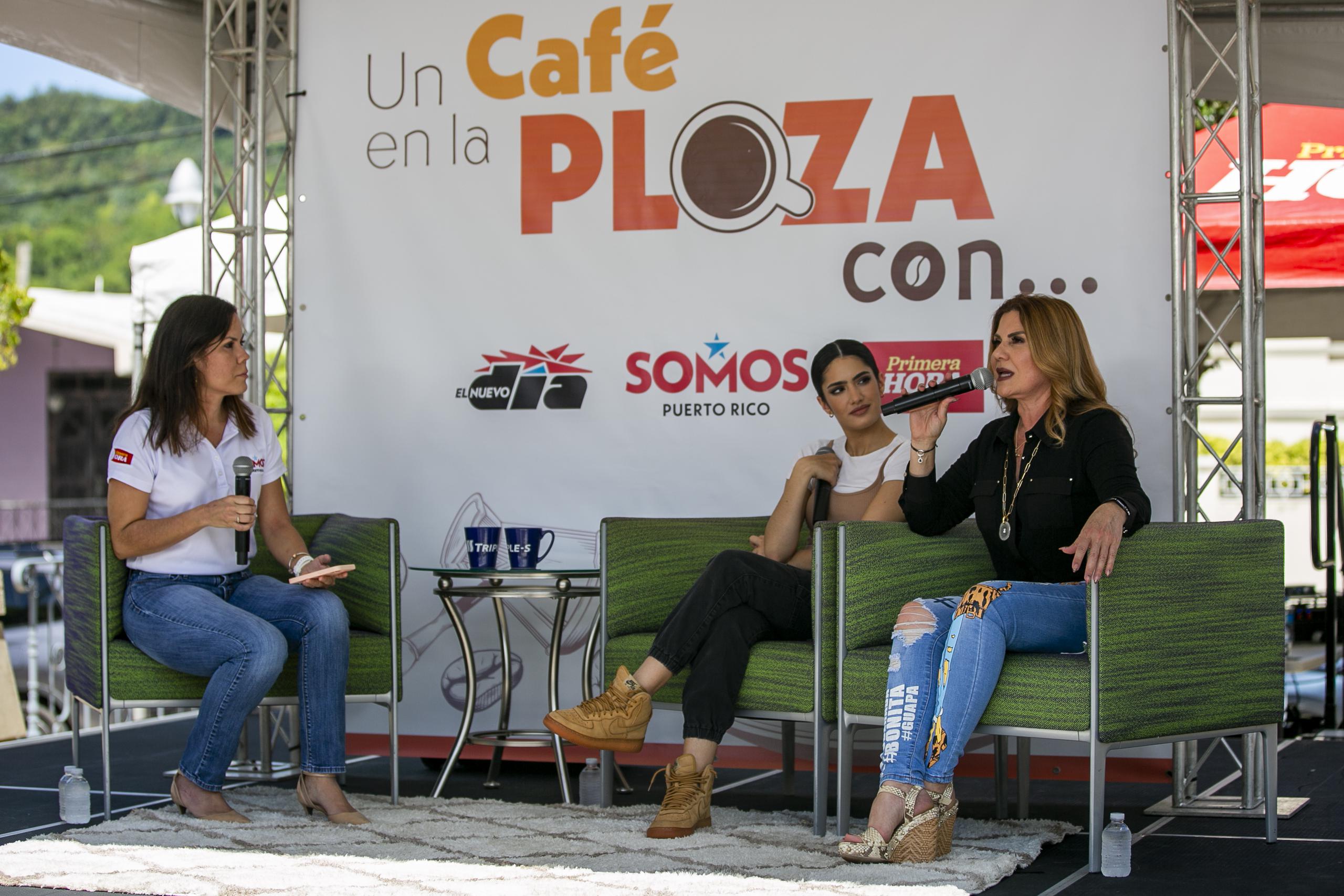 El evento "Un cafe en la plaza", del proyecto Somos Puerto Rico, se efectuó desde la plaza del pueblo de Moca, con Deddie y Didi Romero en una charla con la periodista Rosalina Marrero Rodríguez.

Xavier Garcia / Fotoperiodista