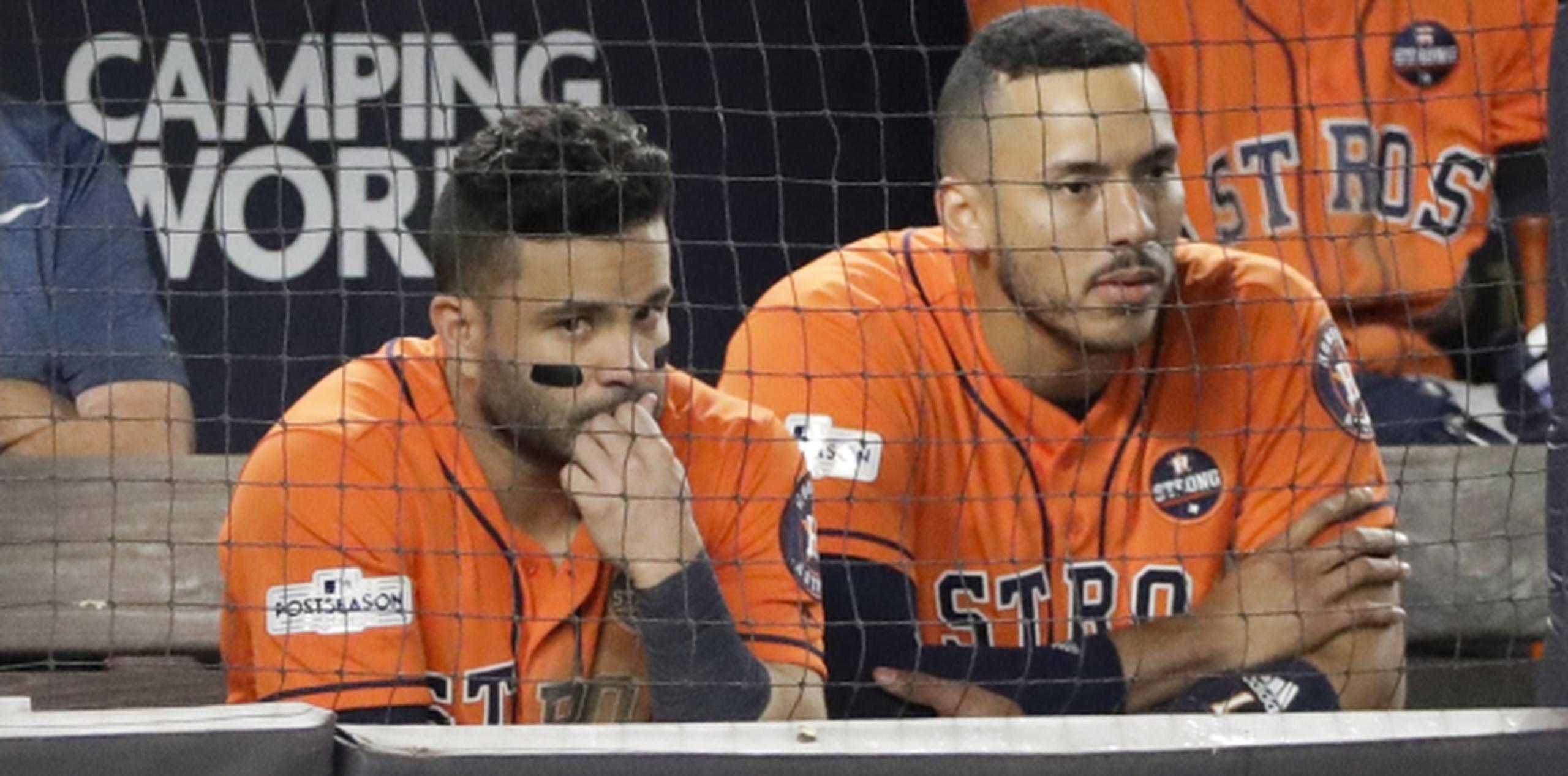 Aunque José Altuve (.278) y Carlos Correa (.263) han aportado a la ofensiva de los Astros en la Serie de Campeonato, no lo han hecho al nivel acostumbrado. (AP / David J. Phillip)
