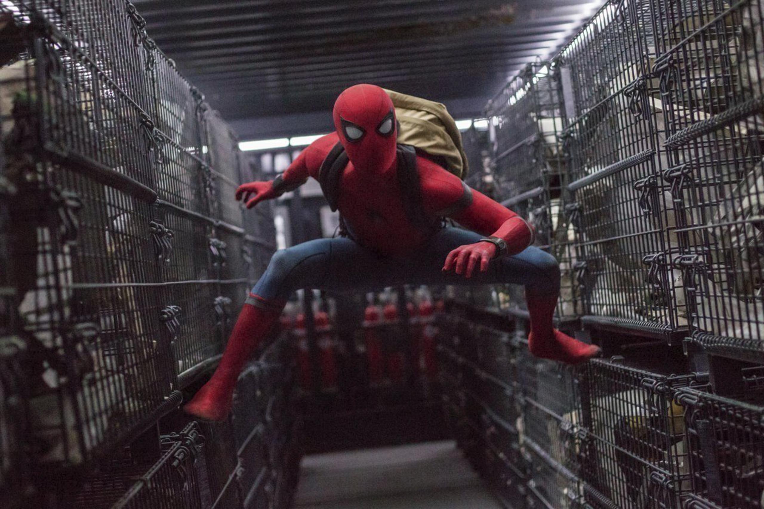 Tom Holland en una escena de "Spider-Man: Homecoming"