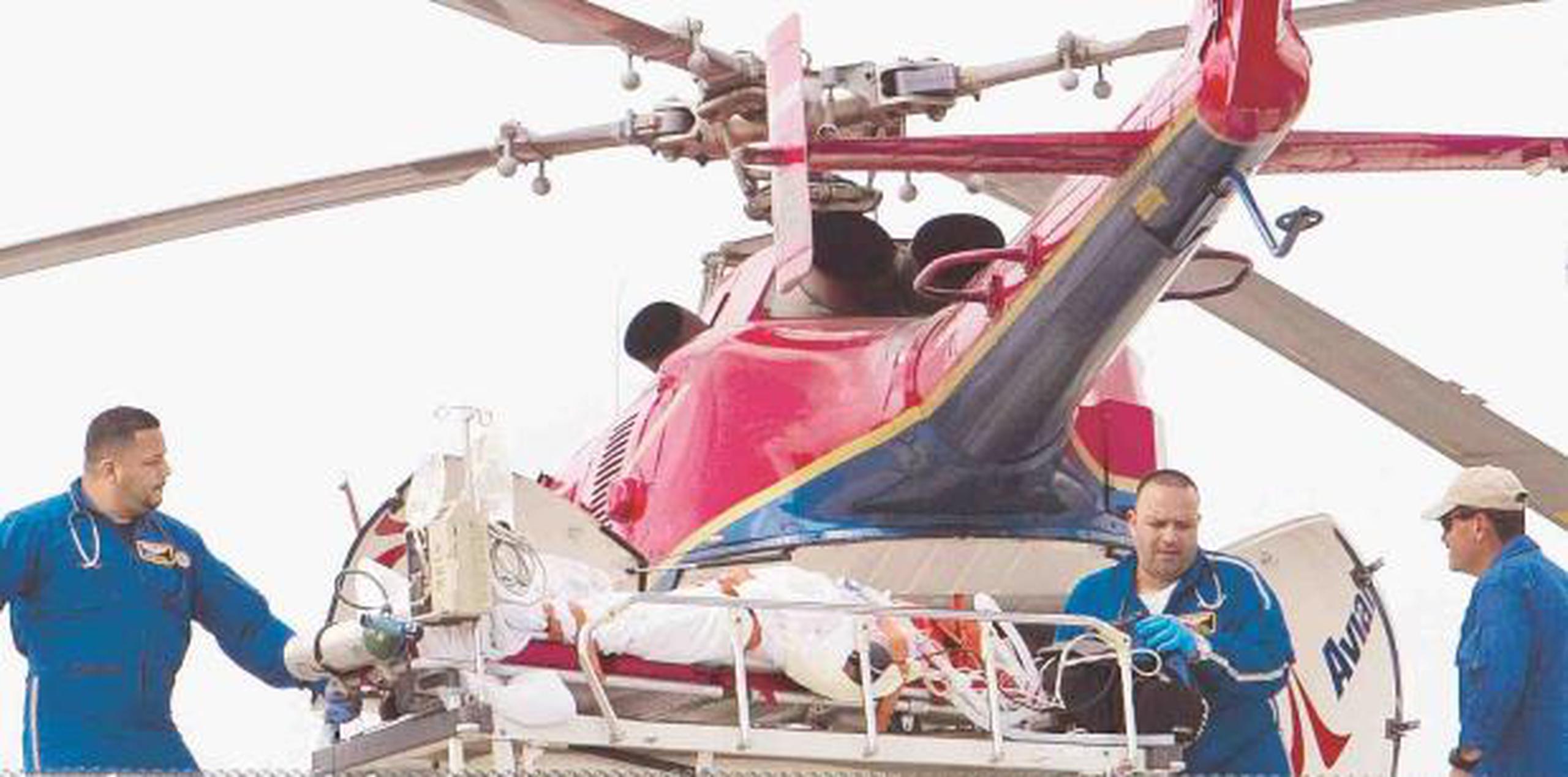 El herido fue transportado al Centro Médico de Puerto Rico en ambulancia aérea. (archivo)

