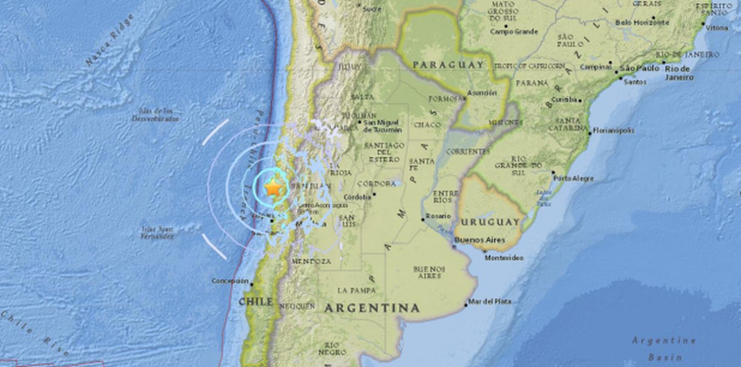 Por estar en el llamado “Cinturón de Fuego” del Pacífico, Chile sufre constantes sismos y periódicos terremotos. (USGS)