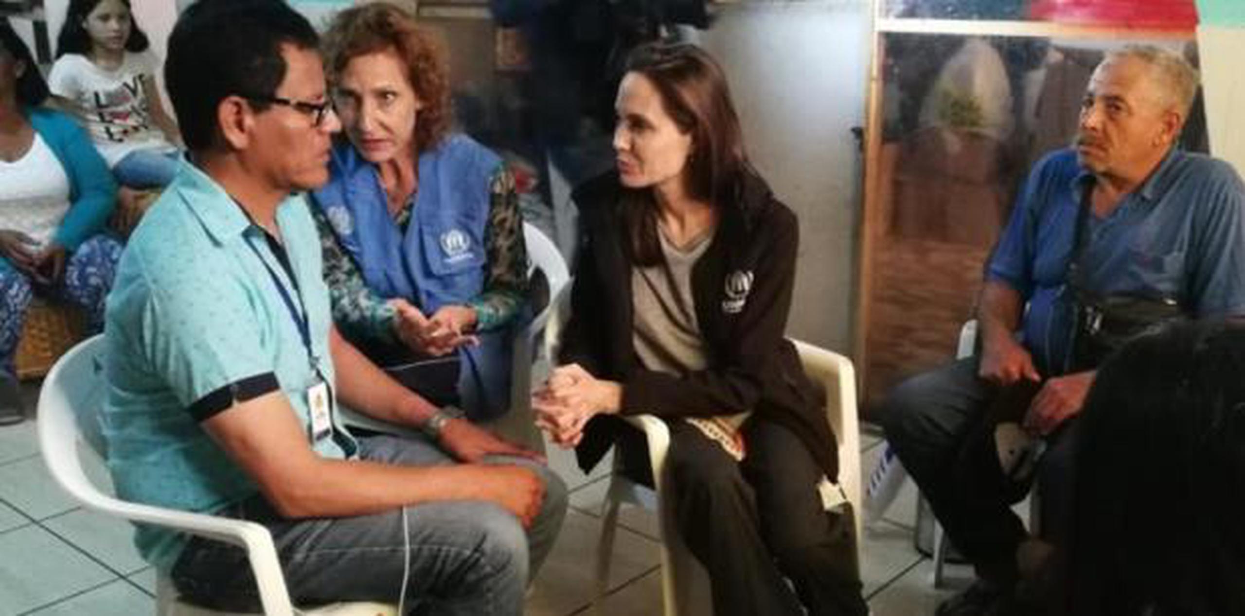 Jolie compartió con venezolanos en Perú. (El Comercio)