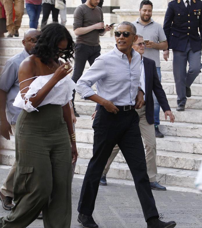 Michelle y Barack Obama en su visita a Siena, Toscana, el pasado 22 de mayo. (AP)