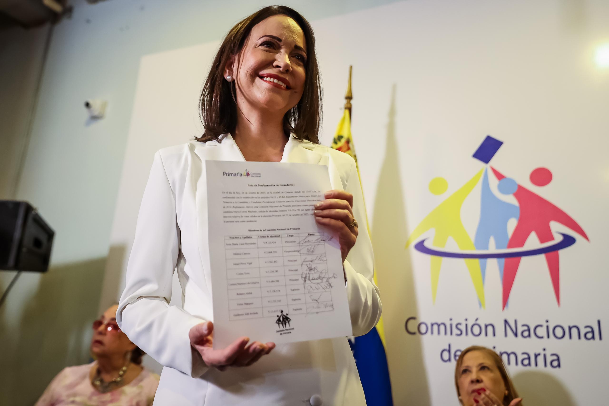 María Corina Machado es proclamada candidata opositora a la Presidencia de Venezuela Primera Hora