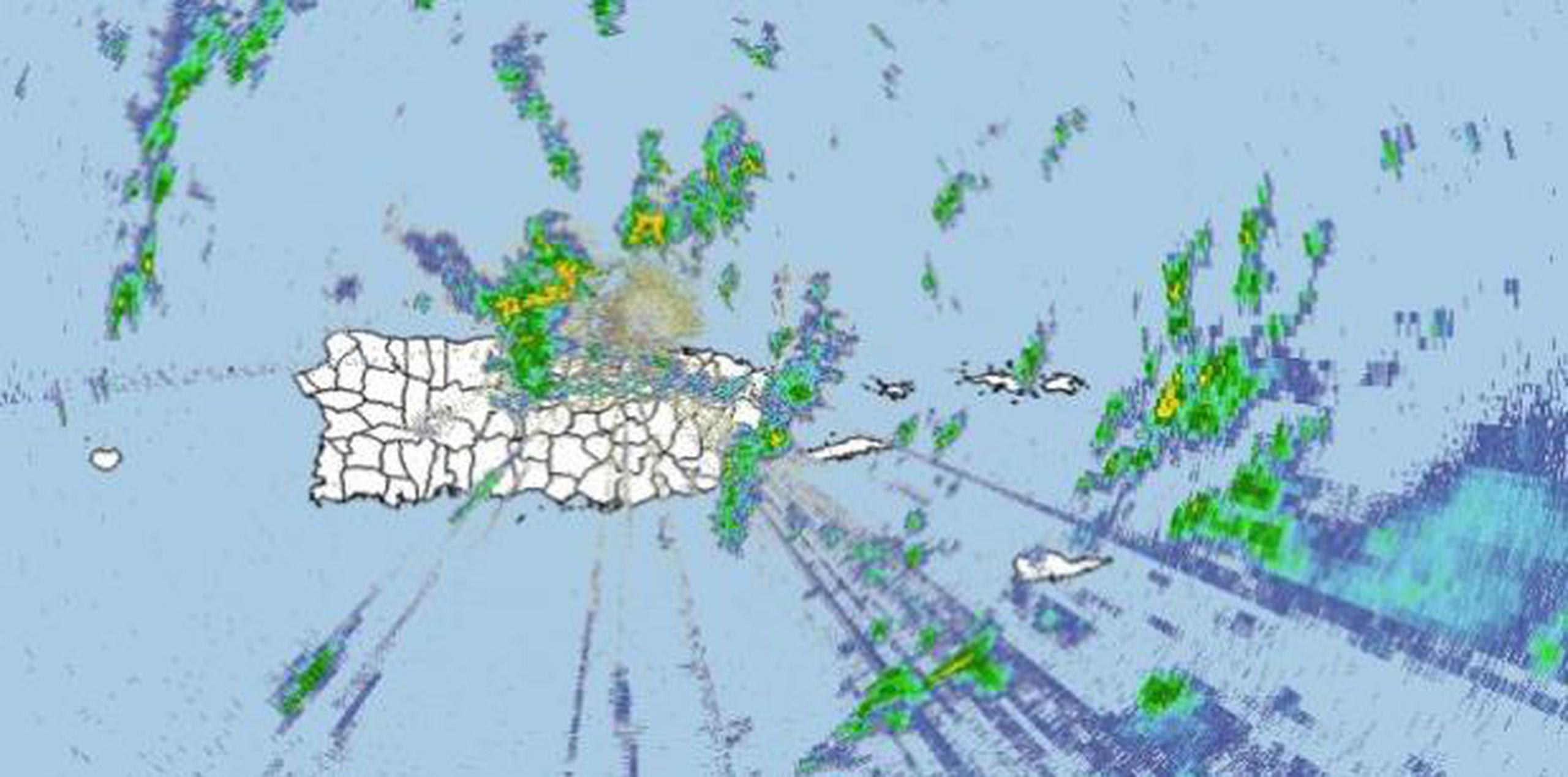 El sistema se desplazaba rápidamente sobre el noreste del Caribe. (Servicio Nacional de Meteorología)