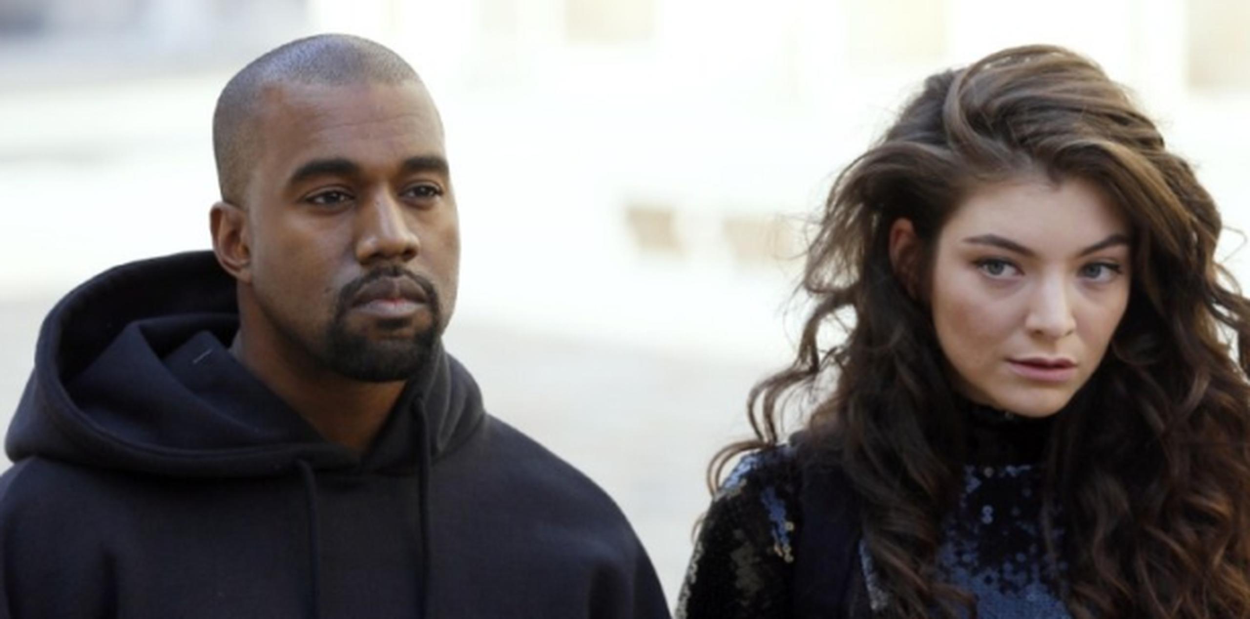 La marca mostró un lado inusualmente sensual. En la foto, Kanye West y Lorde. (AFP)