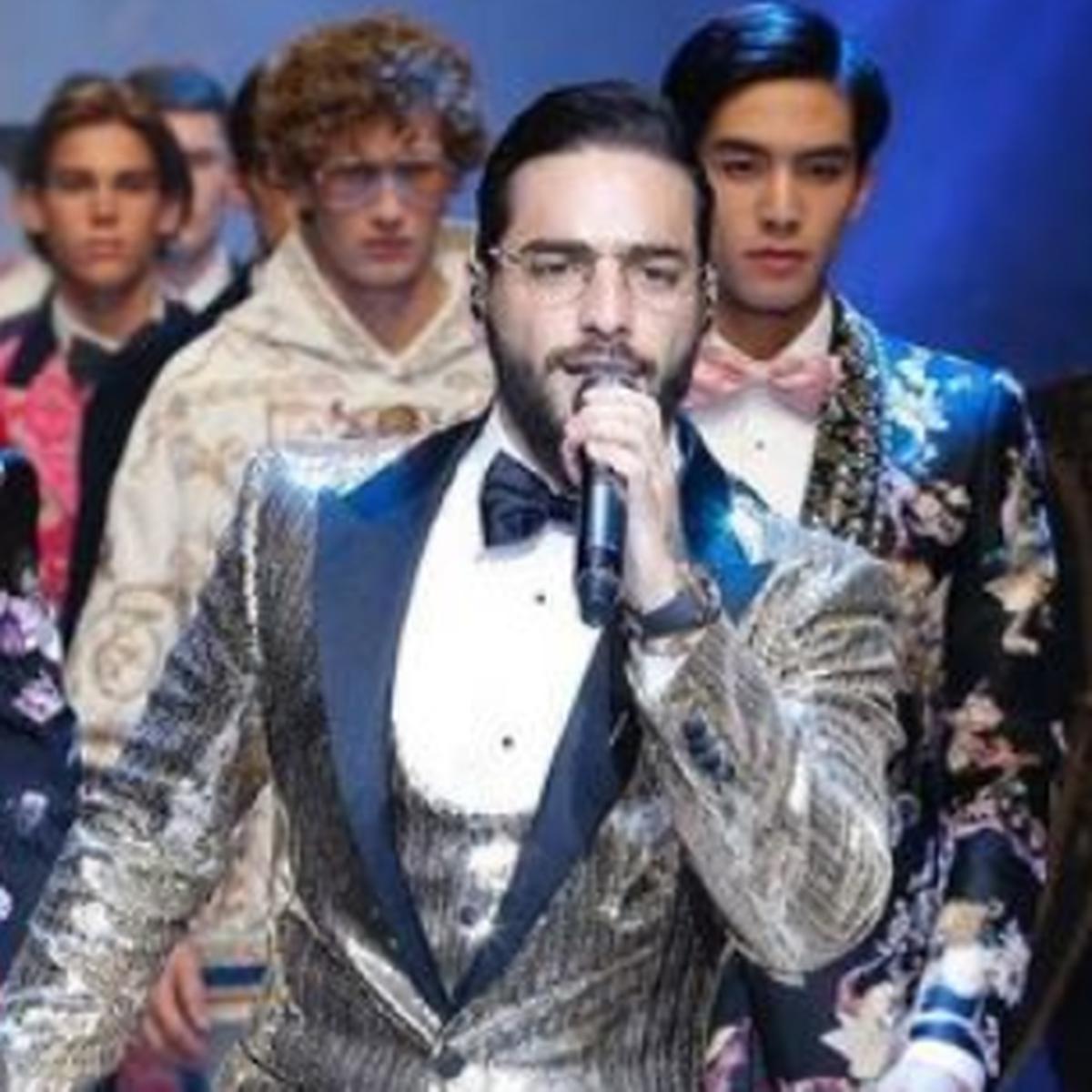 Maluma modelo top dolce gabbana